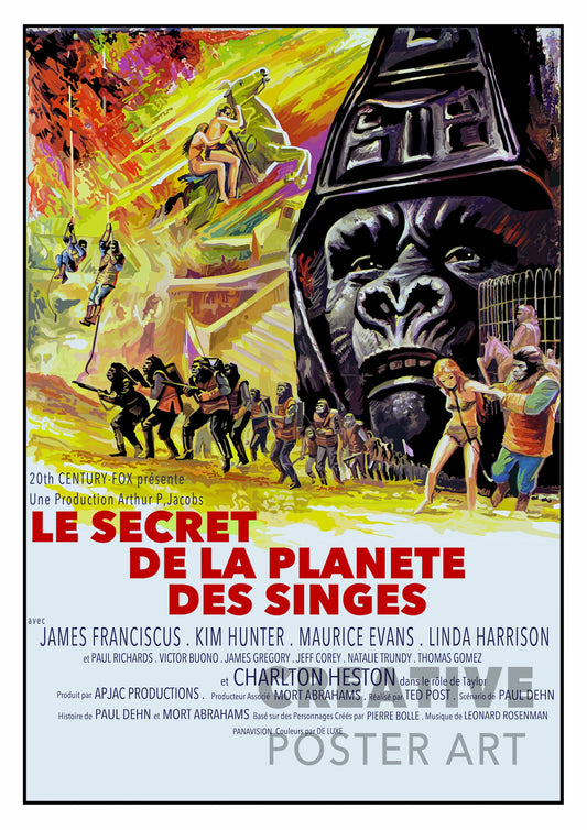 French Beneath the Planet of the Apes Poster,Planet of the Apes Poster, Planet of the Apes French Edition Poster Print