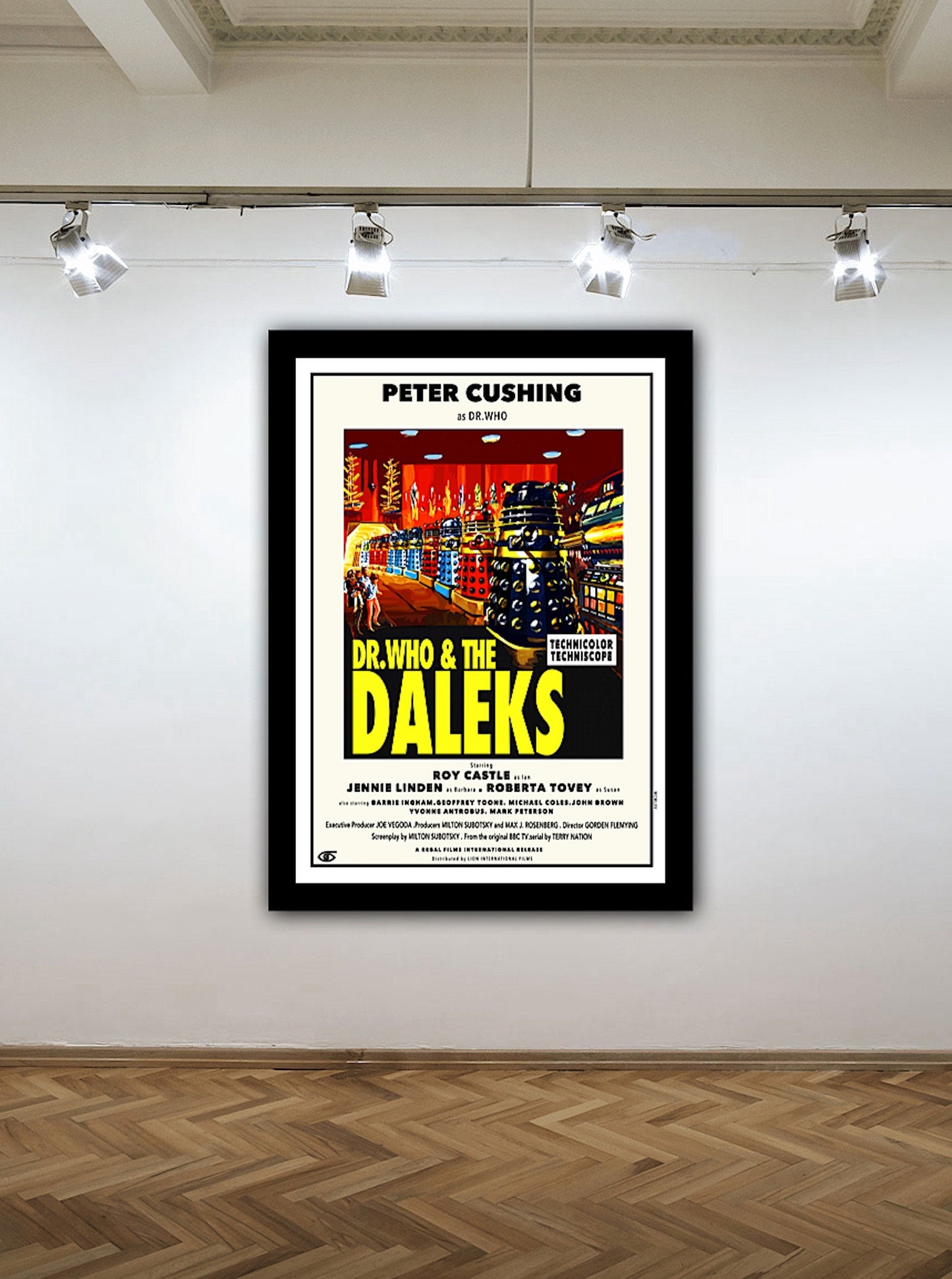 Dr Who Poster, Dr Who and the Daleks  Movie Poster,Home Decor Wall Art, Film Movie Poster, Hand Drawn Digital Artwork, Dr Who Film Poster