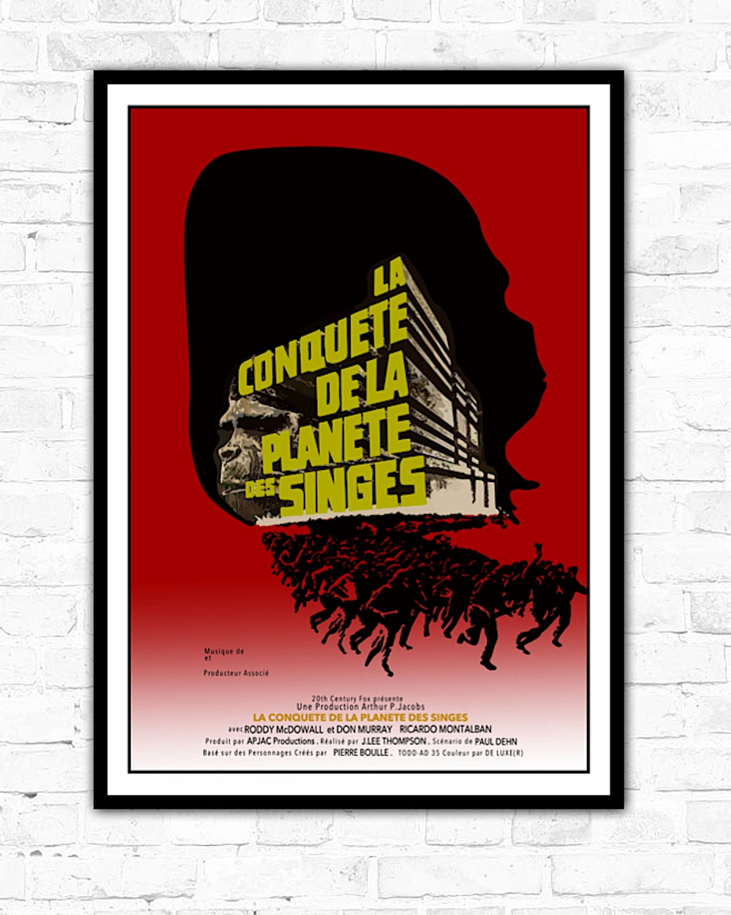 French Conquest of the Planet of the Apes Poster,Planet of the Apes Poster, Planet of the Apes French Edition Poster Print