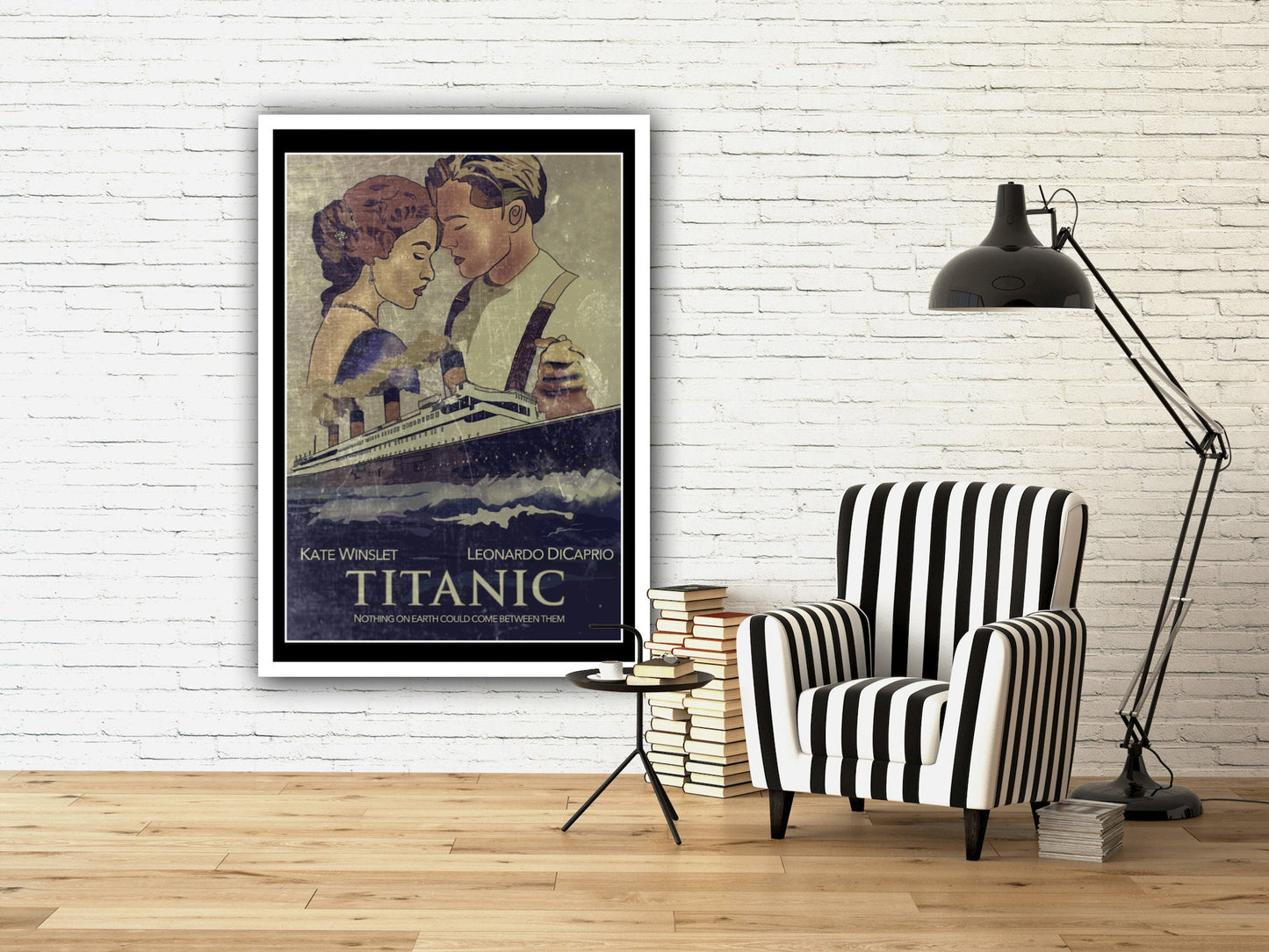 Titanic Poster, Titanic Movie Poster,Home Decor Wall Art, Film Movie Poster, Hand Drawn Digital Artwork