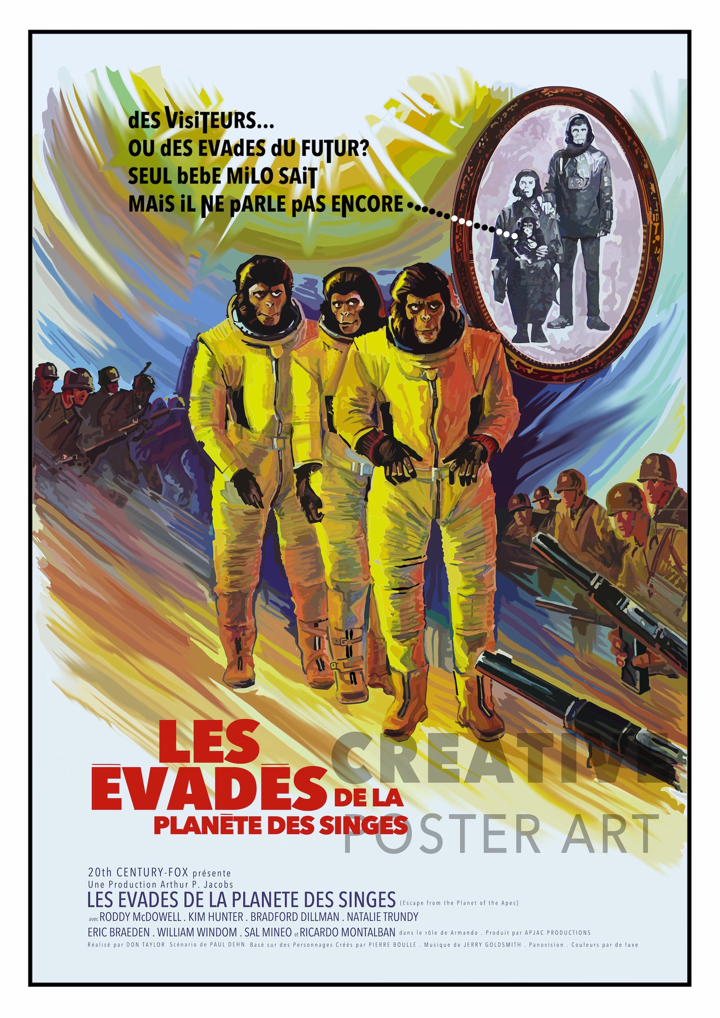 French Escape from the Planet of the Apes Poster,Planet of the Apes Poster, Planet of the Apes French Edition Poster Print