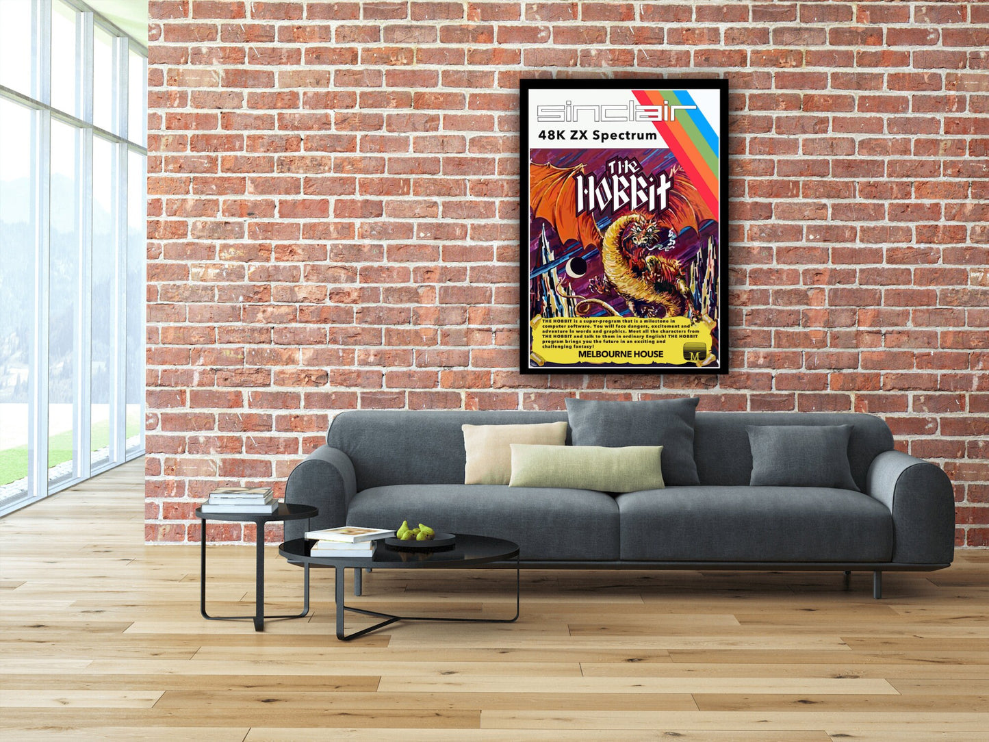 The Hobbit Poster, ZX Spectrum The Hobbit Wall Art, Gaming Poster, Retro Gaming Print, ZX Spectrum Poster