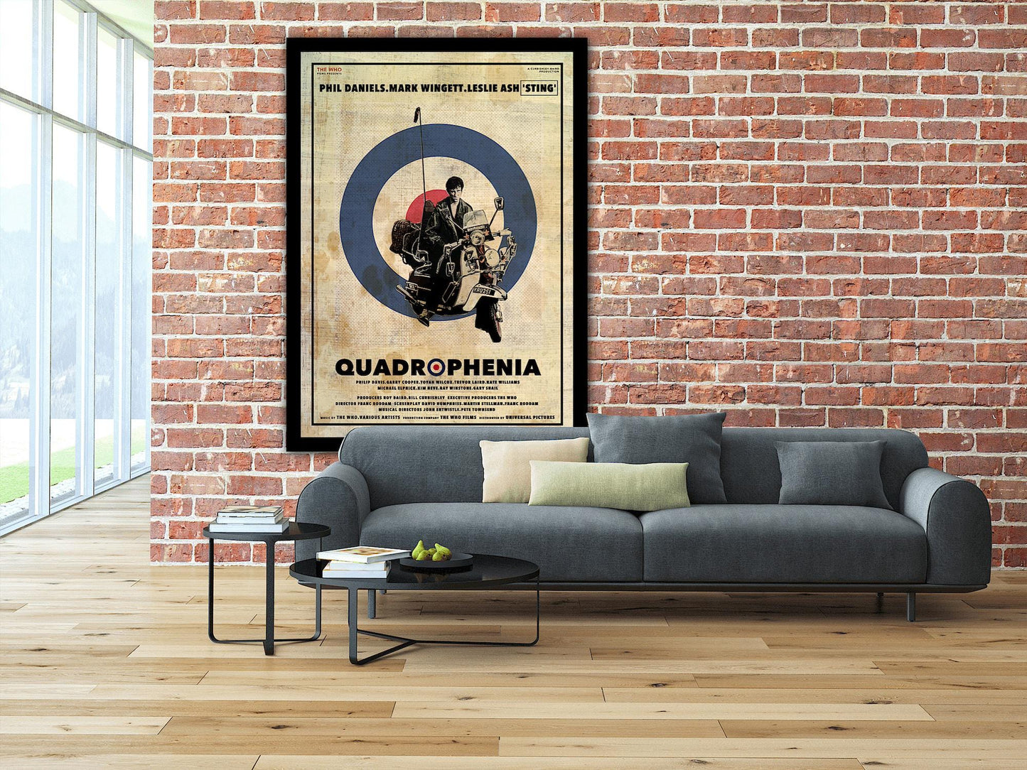 Quadrophenia Distressed Poster, Quadrophenia Poster,Home Decor Wall Art, Film Movie Poster, Hand Drawn Digital Artwork, Mod Poster, The Who