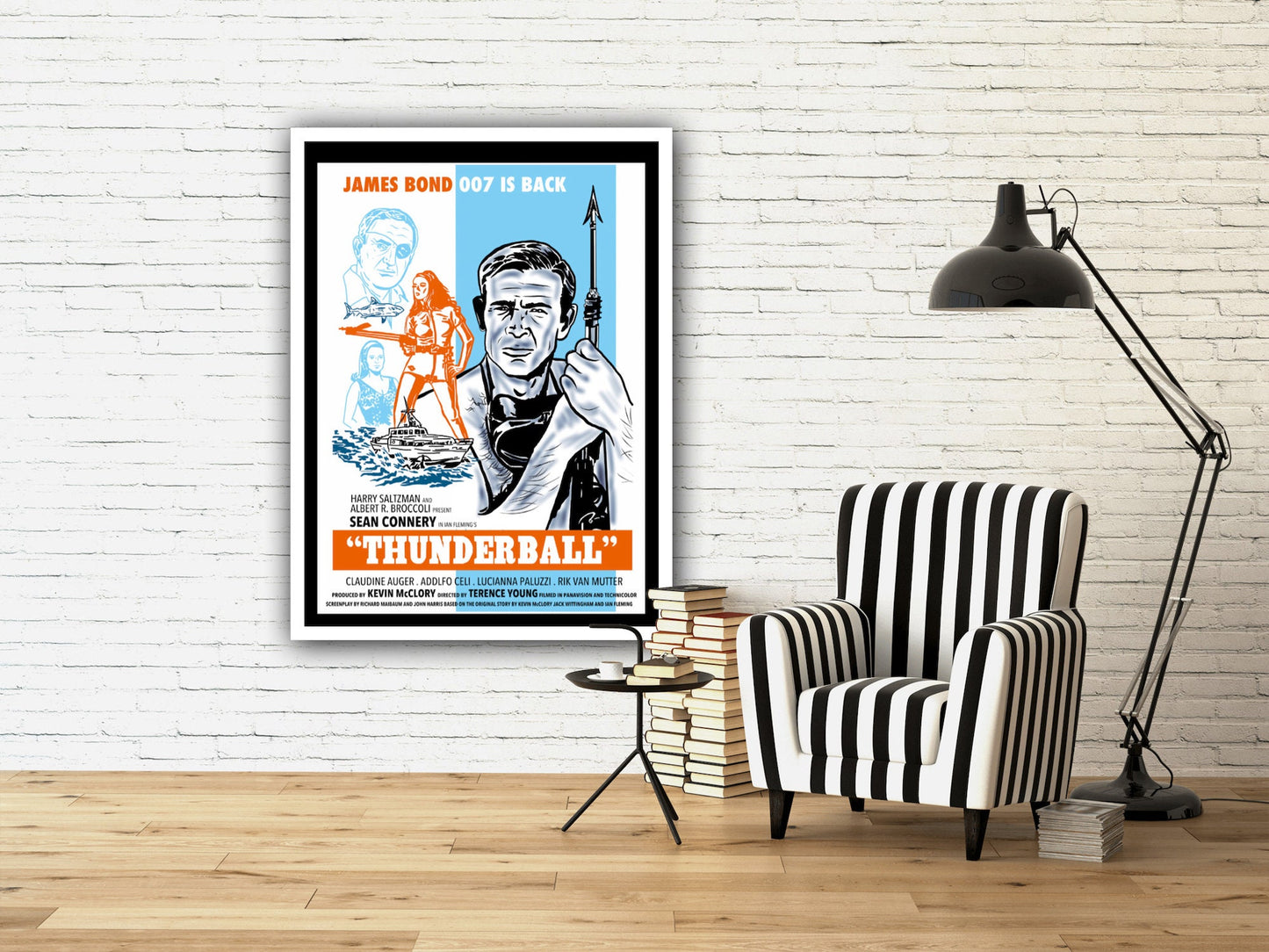 Thunderball Poster, James Bond Thunderball Poster, James Bond Art,Home Decor Wall Art, Film Movie Poster, Hand Drawn Digital Artwork