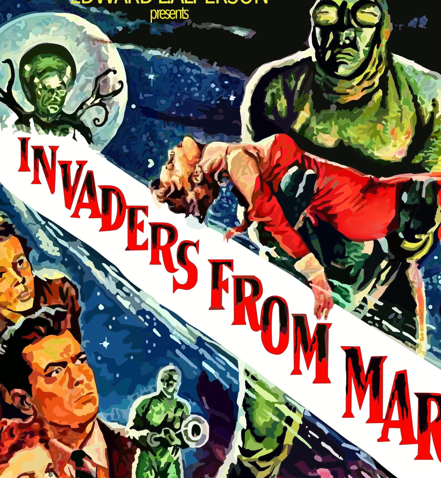 Invaders from Mars Poster, Invaders from Mars Movie Poster, Invaders from Mars Film Sci-Fi Print Poster