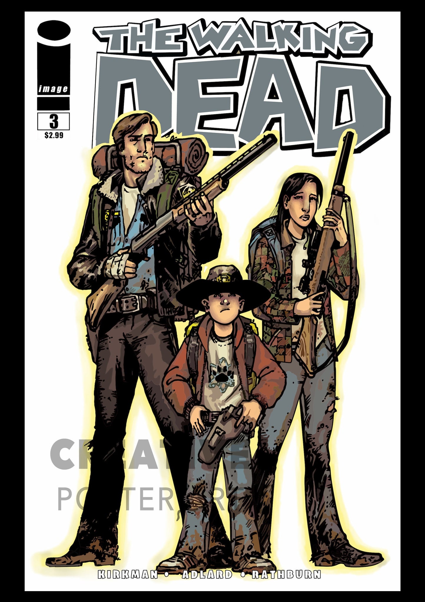 Walking Dead Poster, The Walking Dead Wall Art, Walking Dead Comic Art, Walking Dead Print, Walking Dead Graphic Poster