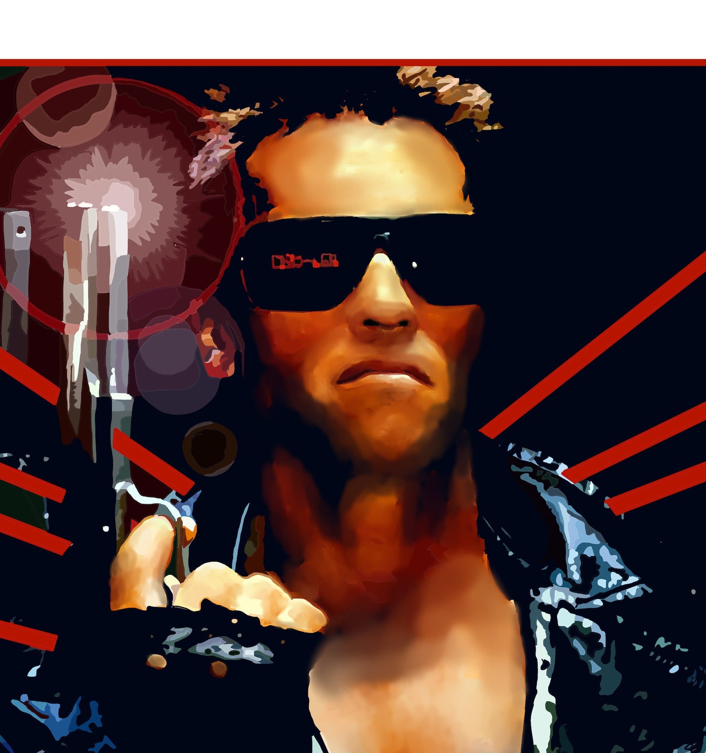 The Terminator Poster,Terminator Movie Poster Home Decor Wall Art, Film Movie Poster, Hand Drawn Digital Artwork