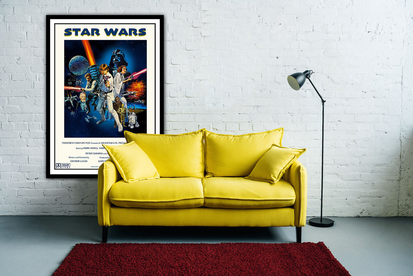 Star Wars Poster, Star Wars Movie Poster, Star Wars 1977 Film Print, Hand Drawn Star Wars Poster, Star Wars Fan Art