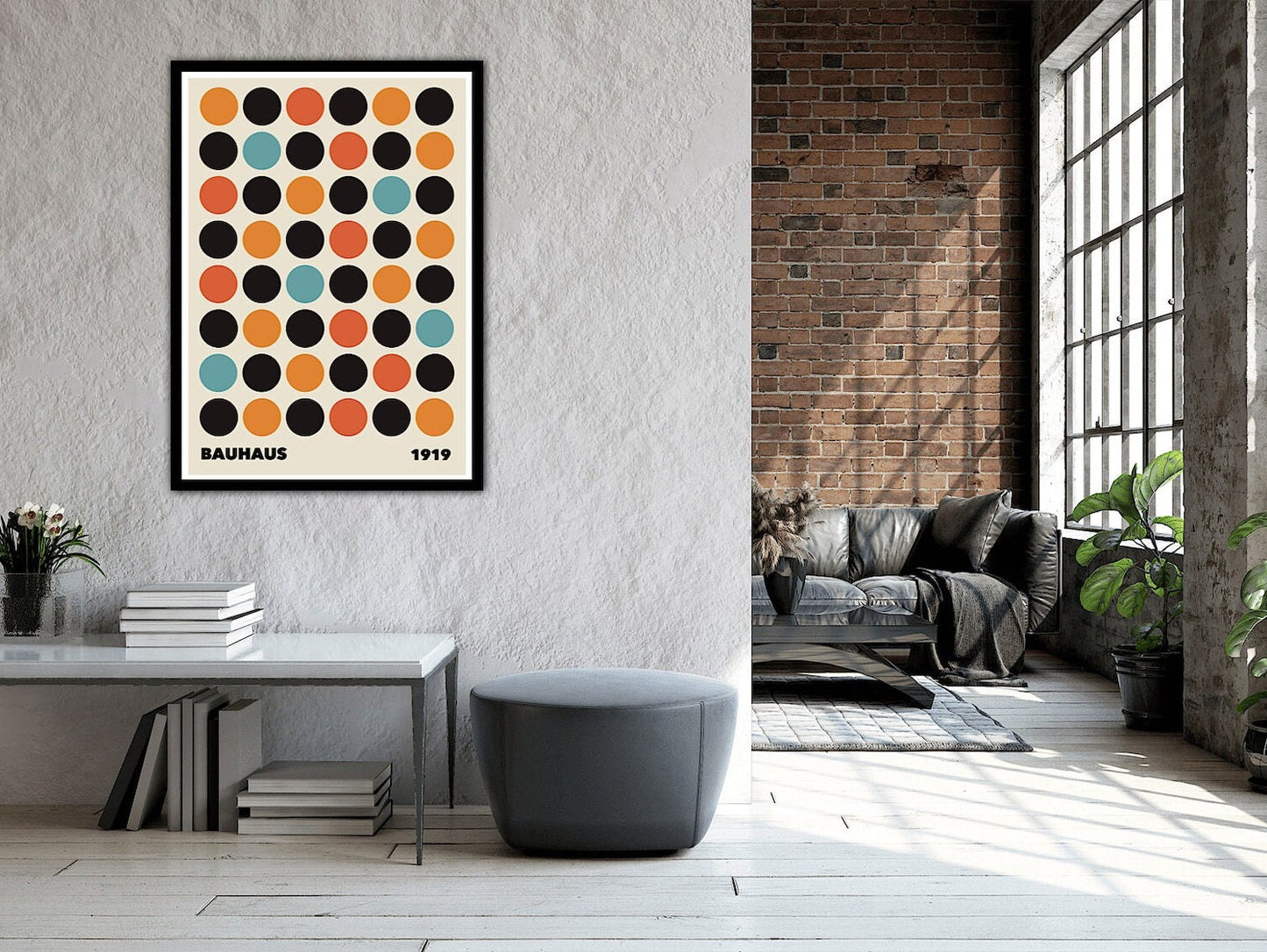 Bauhaus Poster, Bauhaus Circles Print, Bauhaus 1919 Poster, Home Decor, Wall Art, Sizes A0/A1/A2/A3/A4