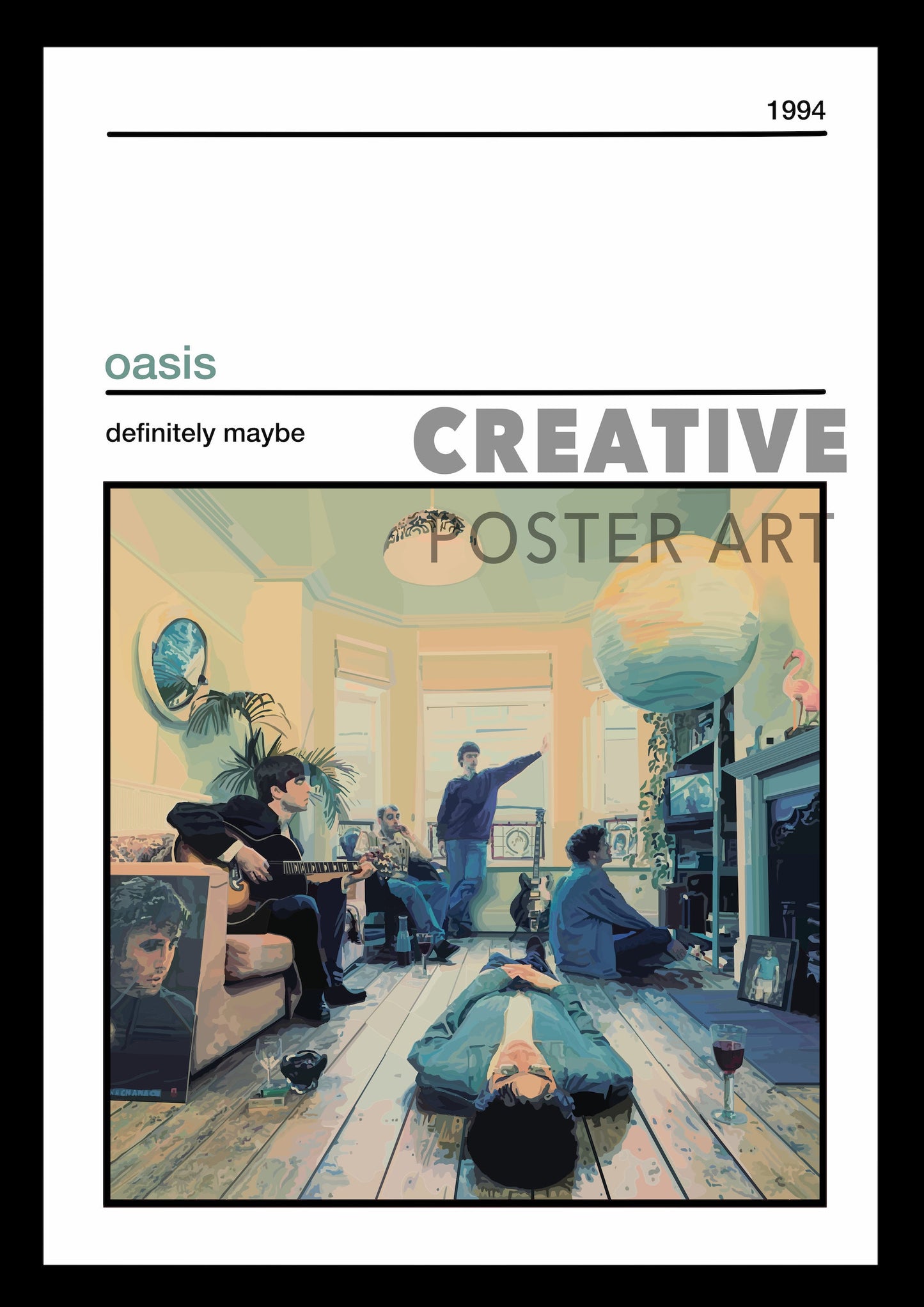 Definitely Maybe Poster, Oasis Poster Print, Oasis Wall Art, Home Decor, Oasis Art,Definitely Maybe Poster