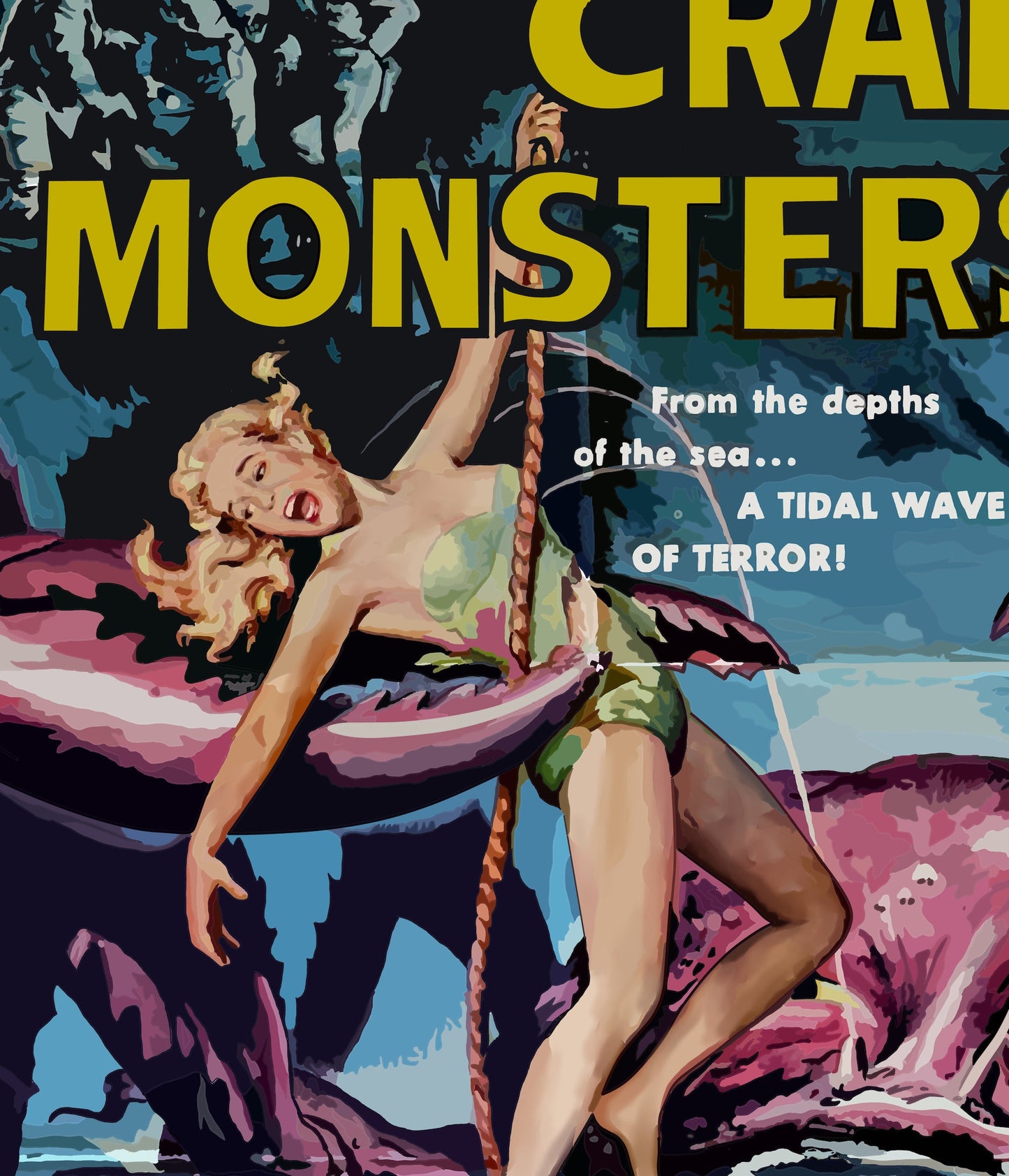 Attack of the Crab Monsters Poster, Attack of the Crab Monsters Movie Poster,Attack of the Crab Monsters Print