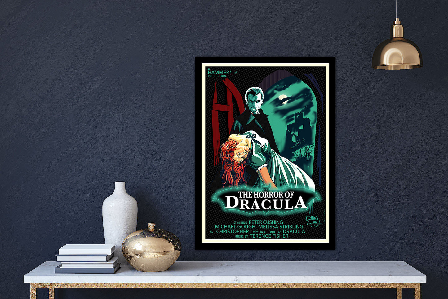 Dracula Poster, Horror of Dracula Movie Poster,Home Decor Wall Art, Film Movie Poster, Hand Drawn Digital Artwork