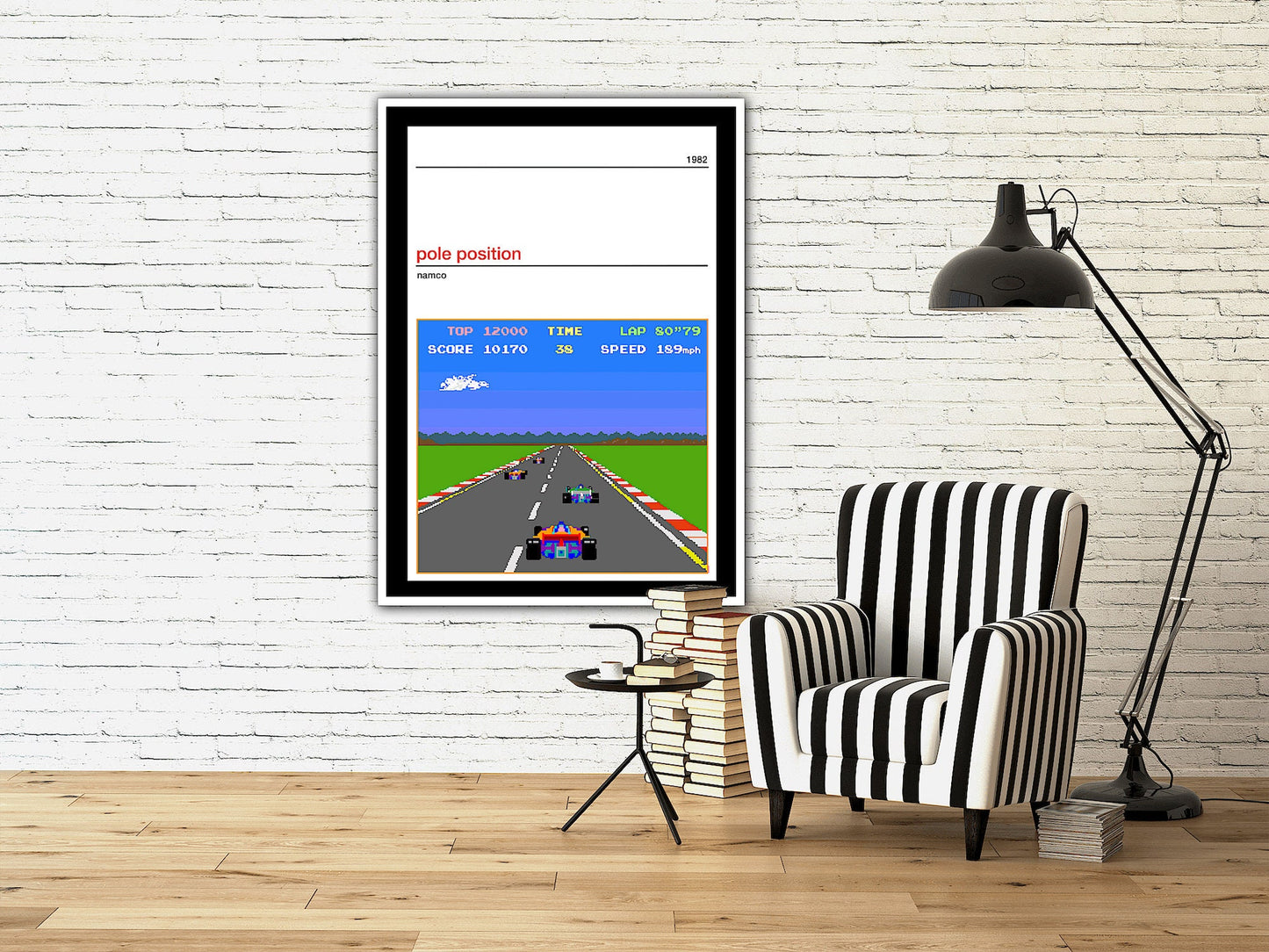 Pole Position Poster Print | Atari Wall Art, Home Decor, Gift Idea, Retro Gaming Print, Pole Position Poster, Sizes A0/A1/A2/A3/A4