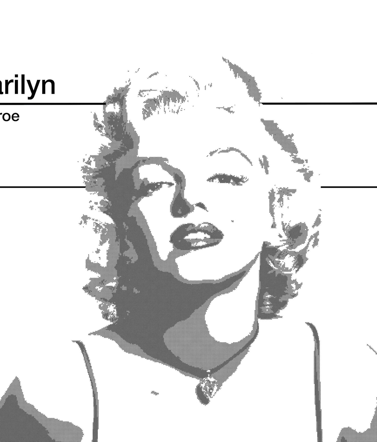 Marilyn Monroe Poster, Marilyn Monroe Wall Art, Home Decor, Gift Idea, Marilyn Monroe Print, Digital Artwork, Hand Drawn Art