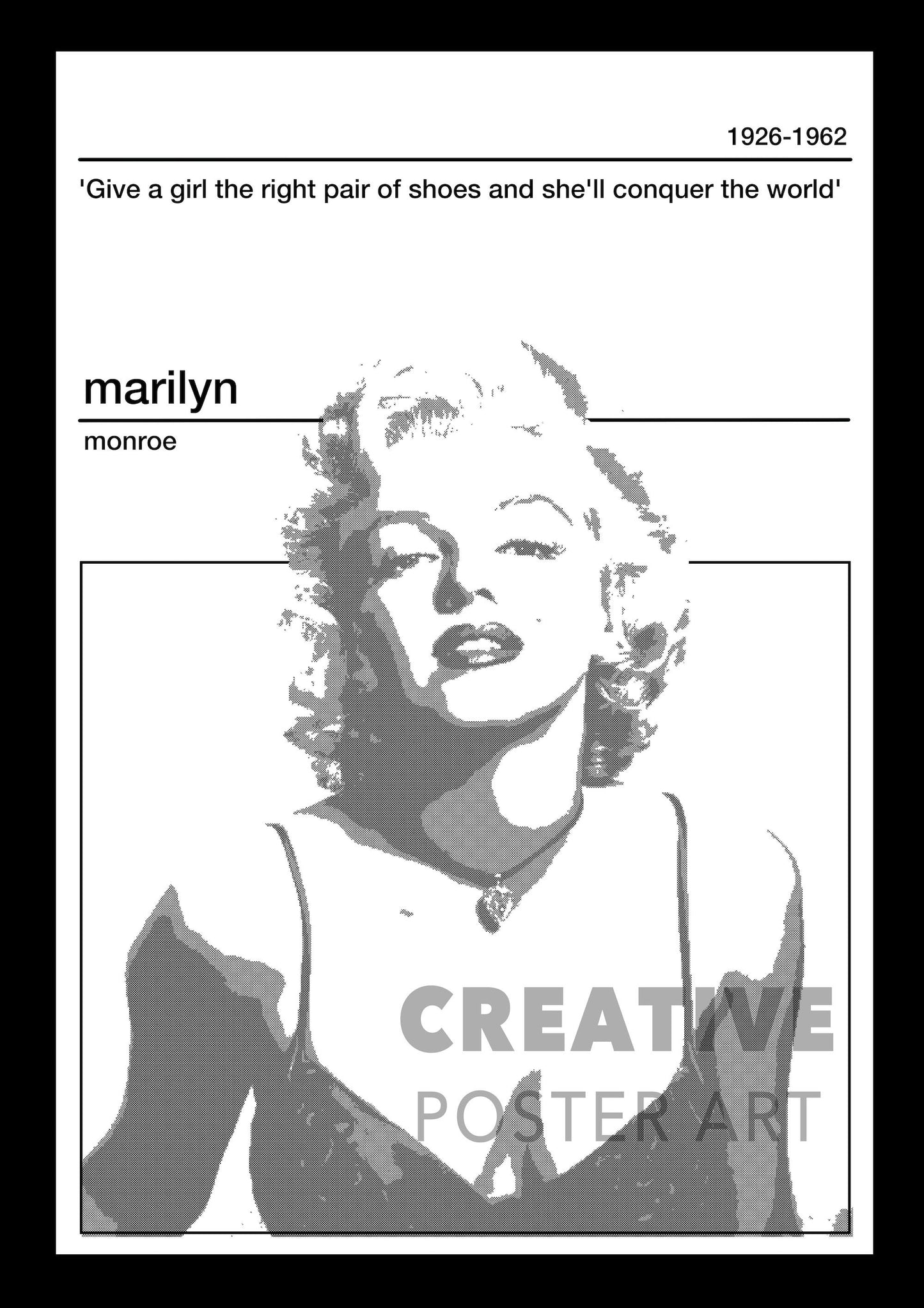 Marilyn Monroe Poster, Marilyn Monroe Wall Art, Home Decor, Gift Idea, Marilyn Monroe Print, Digital Artwork, Hand Drawn Art