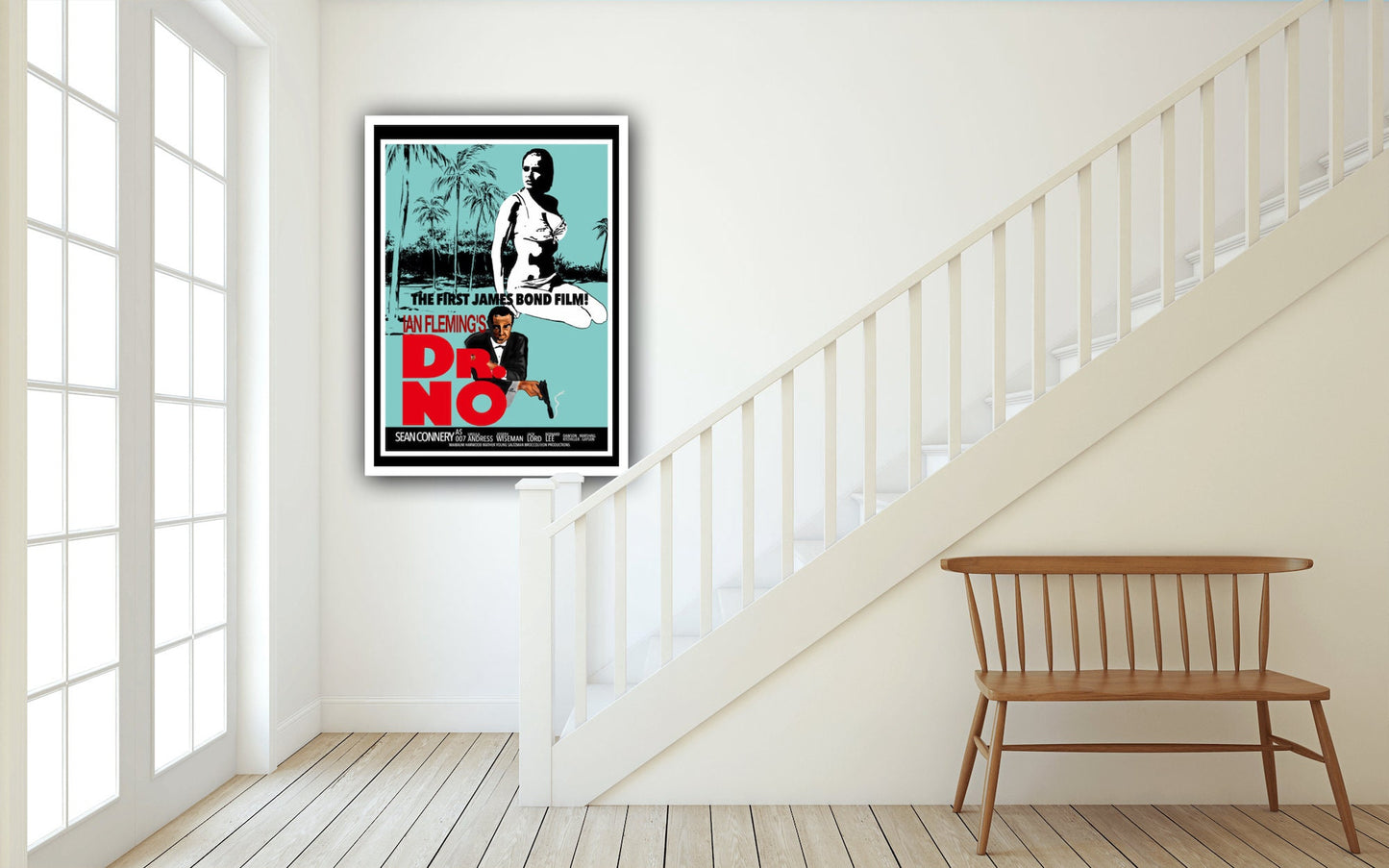 Dr No Poster, James Bond Dr No Poster, James Bond Art,Home Decor Wall Art, Film Movie Poster, Hand Drawn Digital Artwork