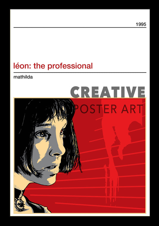 Leon Poster, Leon Movie Poster,Home Decor Wall Art, Film Movie Poster, Hand Drawn Digital Artwork