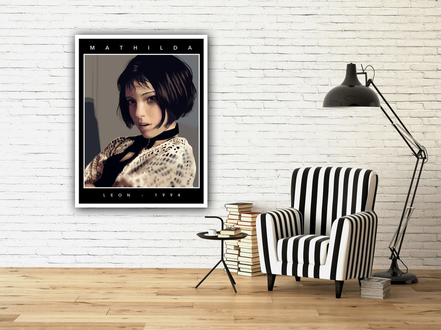 Mathilda Portrait Poster, Leon Poster, Leon Movie Print, Home Decor, Gift Idea, Mathilda Hitman Poster, Leon Film Poster