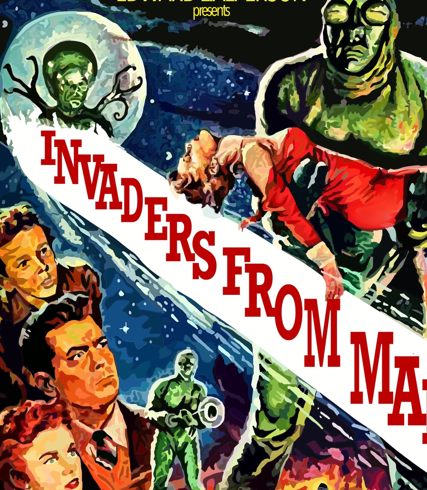 Invaders from Mars Poster, Invaders from Mars Movie Poster, Invaders from Mars Film Sci-Fi Print Poster