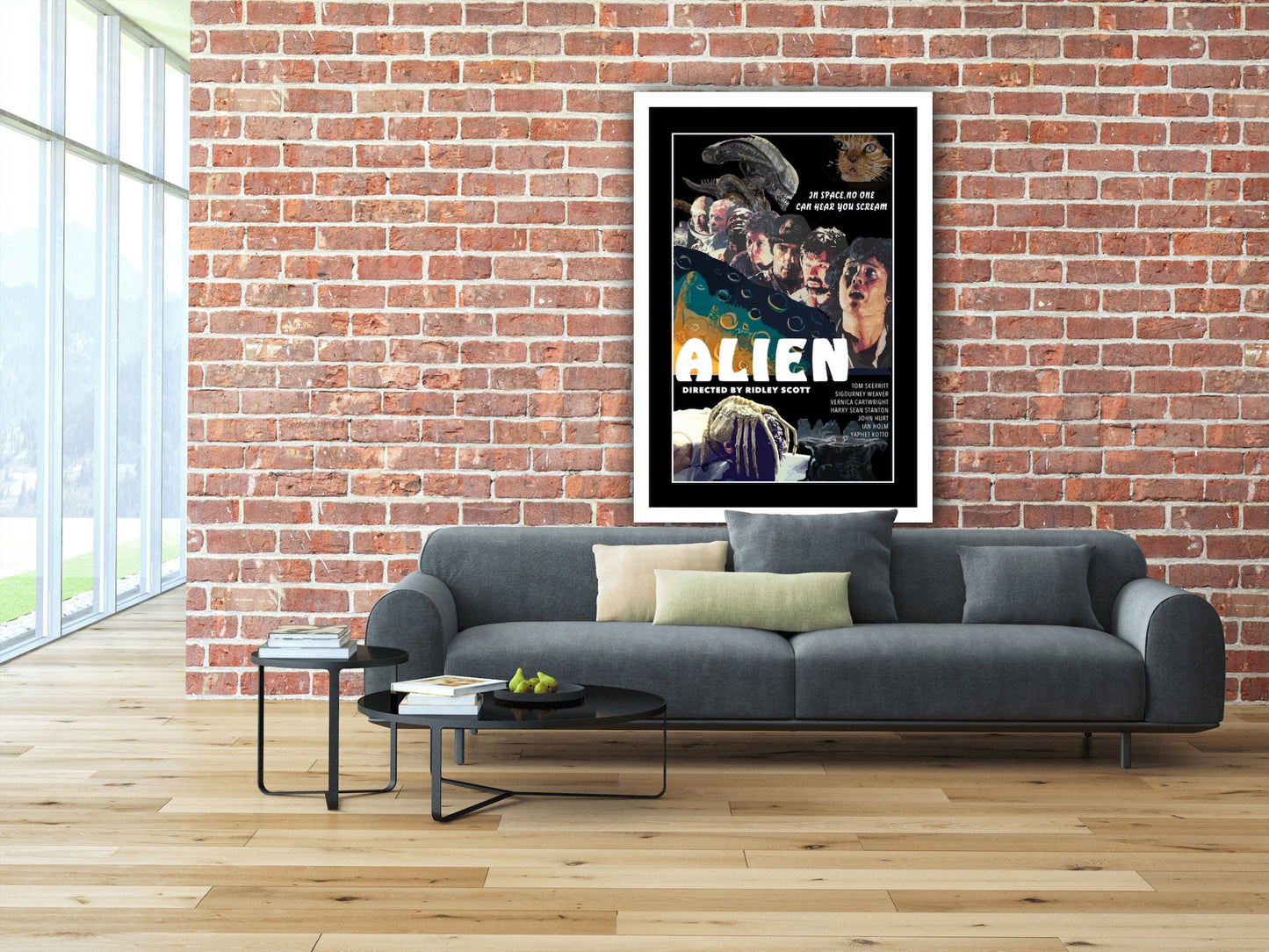 Alien Poster, Alien Movie Poster,Home Decor Wall Art, Film Movie Poster, Hand Drawn Digital Artwork