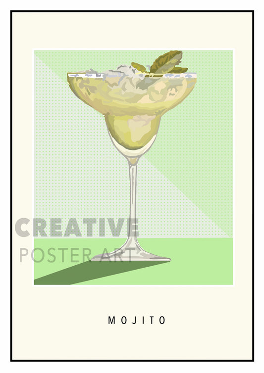 Mojito Cocktail Poster, Mojito Print, Cocktail Wall Art, Home Decor, Bar Art, Cocktail Print, Mojito Poster, Bar Art, Bar Decor