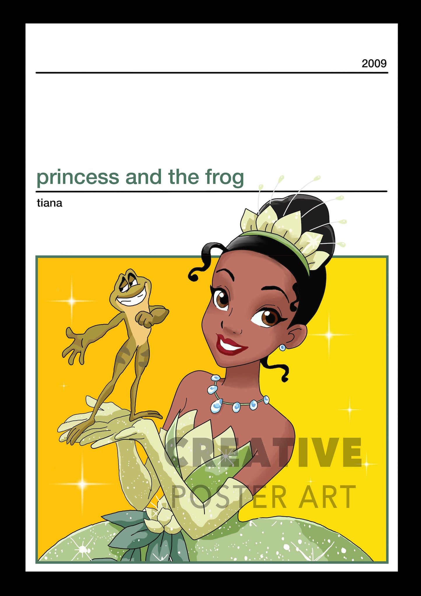 The Princess and the Frog Poster, The Princess and the Frog Movie Poster,Disney Tiana Poster, The Princess and the Frog Print