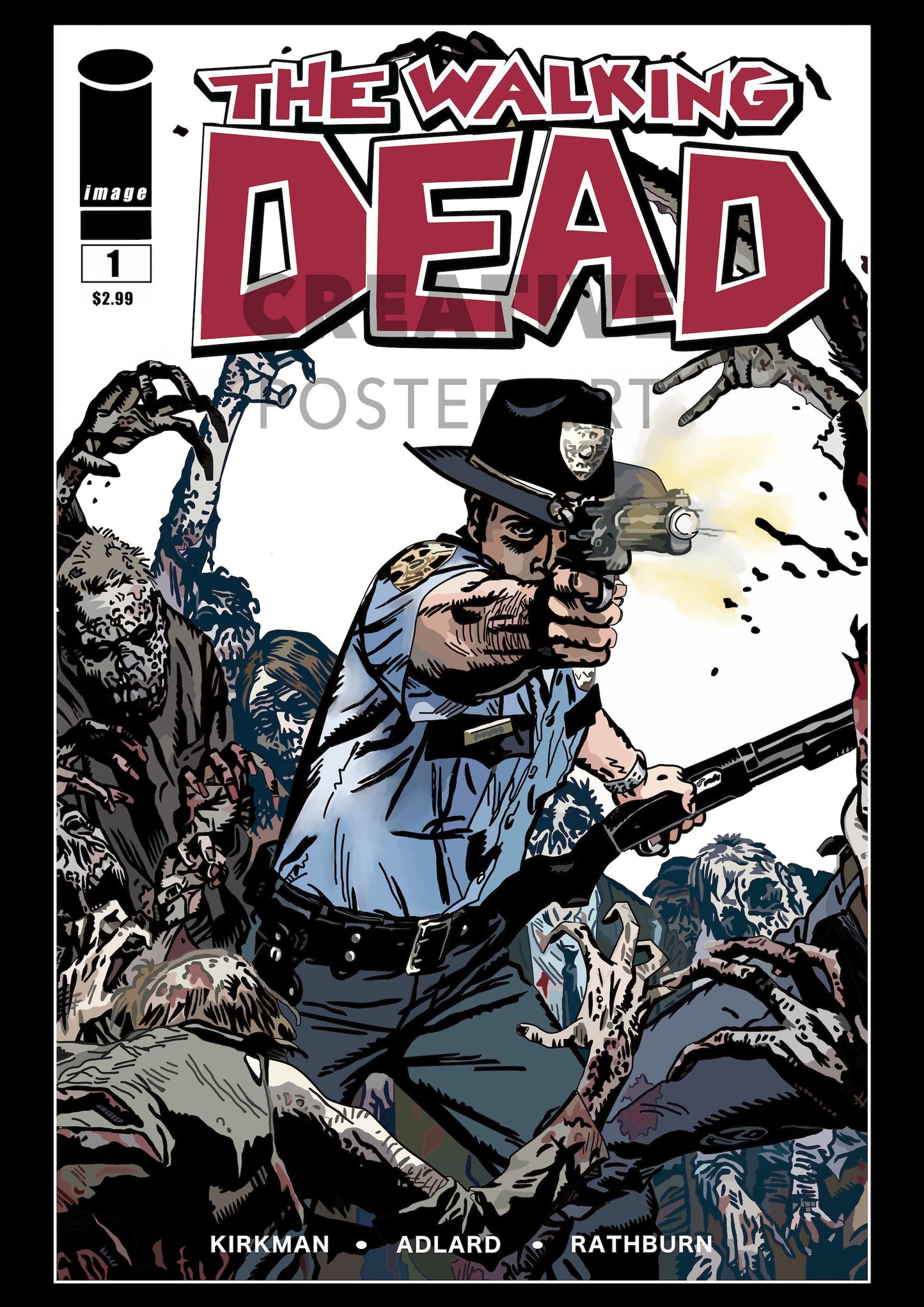 Walking Dead Poster, The Walking Dead Wall Art, Walking Dead Comic Art, Walking Dead Print, Walking Dead Graphic Poster