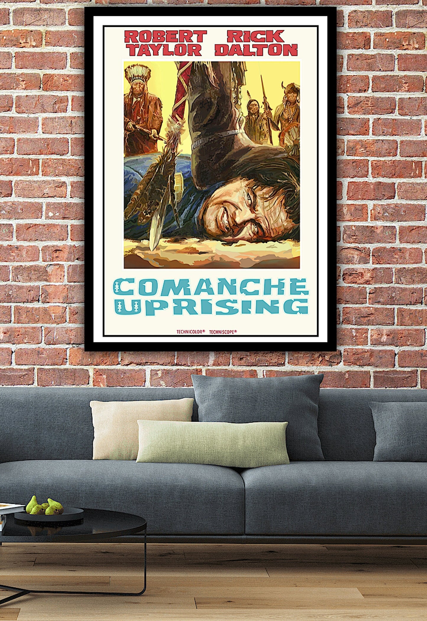 Comanche Uprising Poster, Rick Dalton Poster, Rick Dalton Art,Rick Dalton Movie Print,Dalton Movie Poster, Once Upon A Time In Hollywood Art