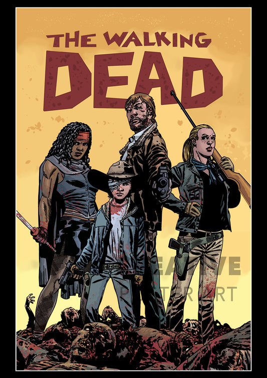 Walking Dead Poster, The Walking Dead Wall Art, Walking Dead Comic Art, Walking Dead Print, Walking Dead Graphic Poster