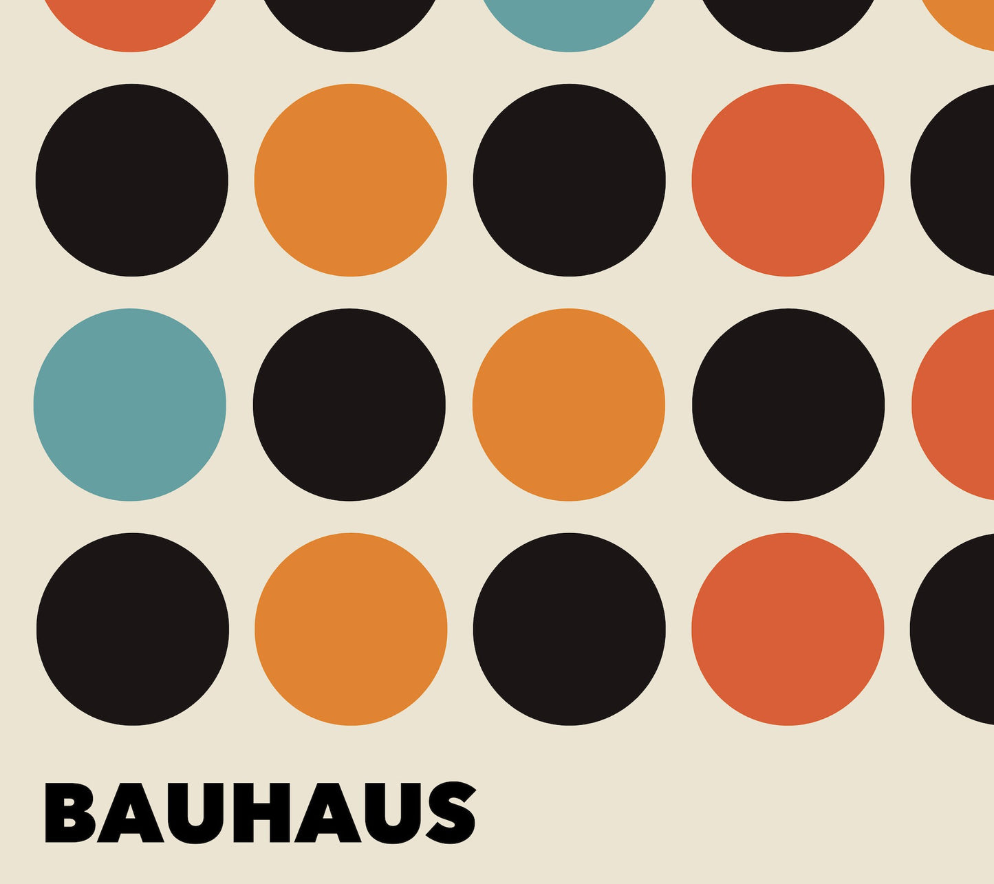 Bauhaus Poster, Bauhaus Circles Print, Bauhaus 1919 Poster, Home Decor, Wall Art, Sizes A0/A1/A2/A3/A4