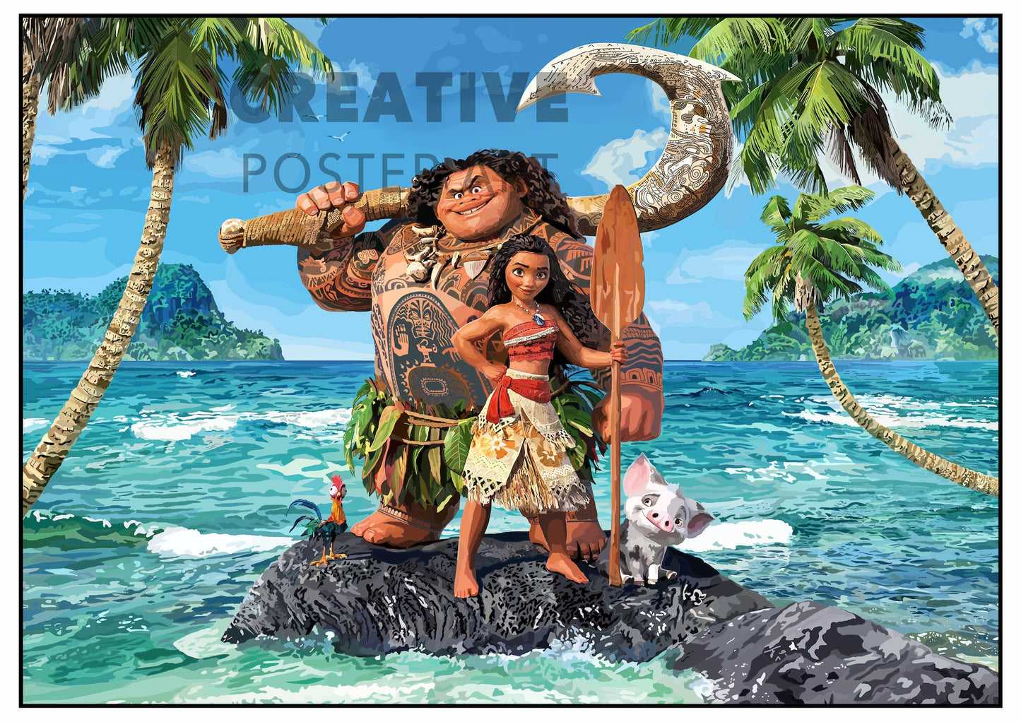 Moana Poster, Moana Movie Poster Landscape,Disney Moana Poster, Moana Print, Moana Wall Art