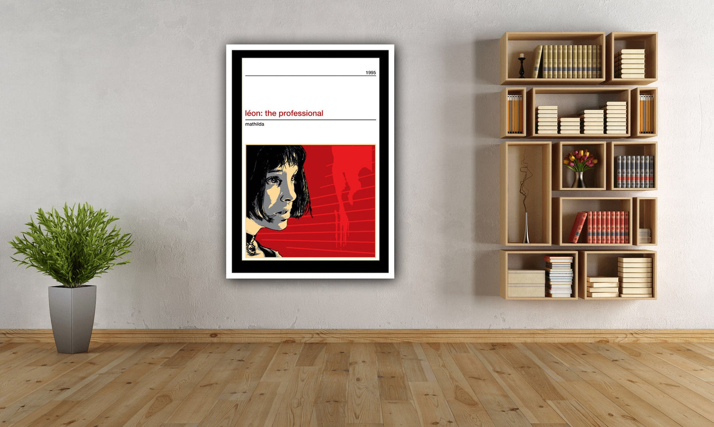 Leon Poster, Leon Movie Poster,Home Decor Wall Art, Film Movie Poster, Hand Drawn Digital Artwork