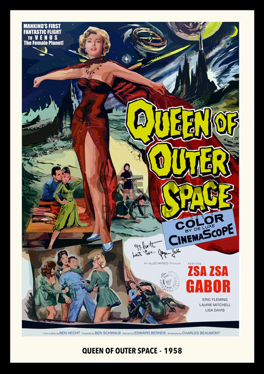 Queen of Outer Space  Poster, Queen of Outer Space Movie Poster,Home Decor Sci-FI Poster, Queen of Outer Space Print