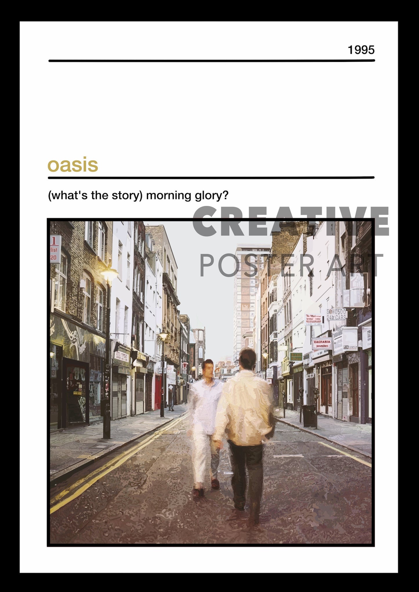 What's the Story Morning Glory? Poster, Oasis Poster Print, Oasis Wall Art, Home Decor, Oasis Fan Art, What's the Story Poster