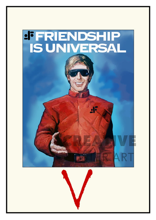 V Poster, V Wall Art, Home Decor, Gift Idea, V Propaganda Print, V Poster Artwork, Sci-Fi Poster