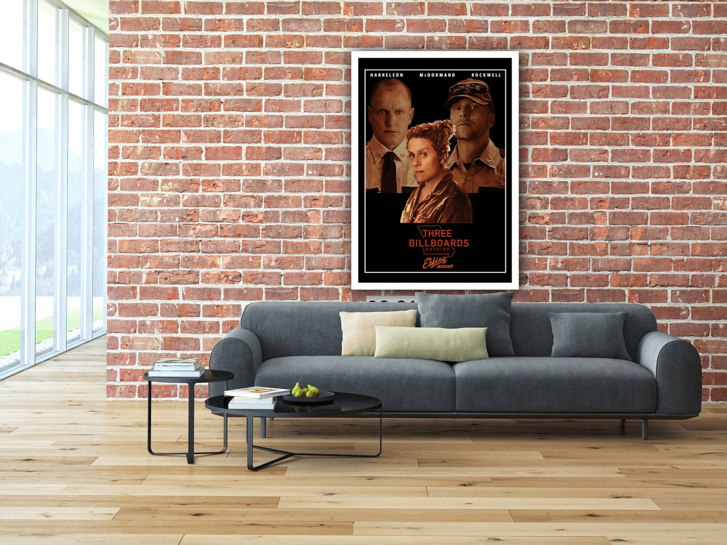 Three Billboards outside Ebbing, Missouri Movie Print, Three Billboards Wall Art,Three Billboards Movie Print