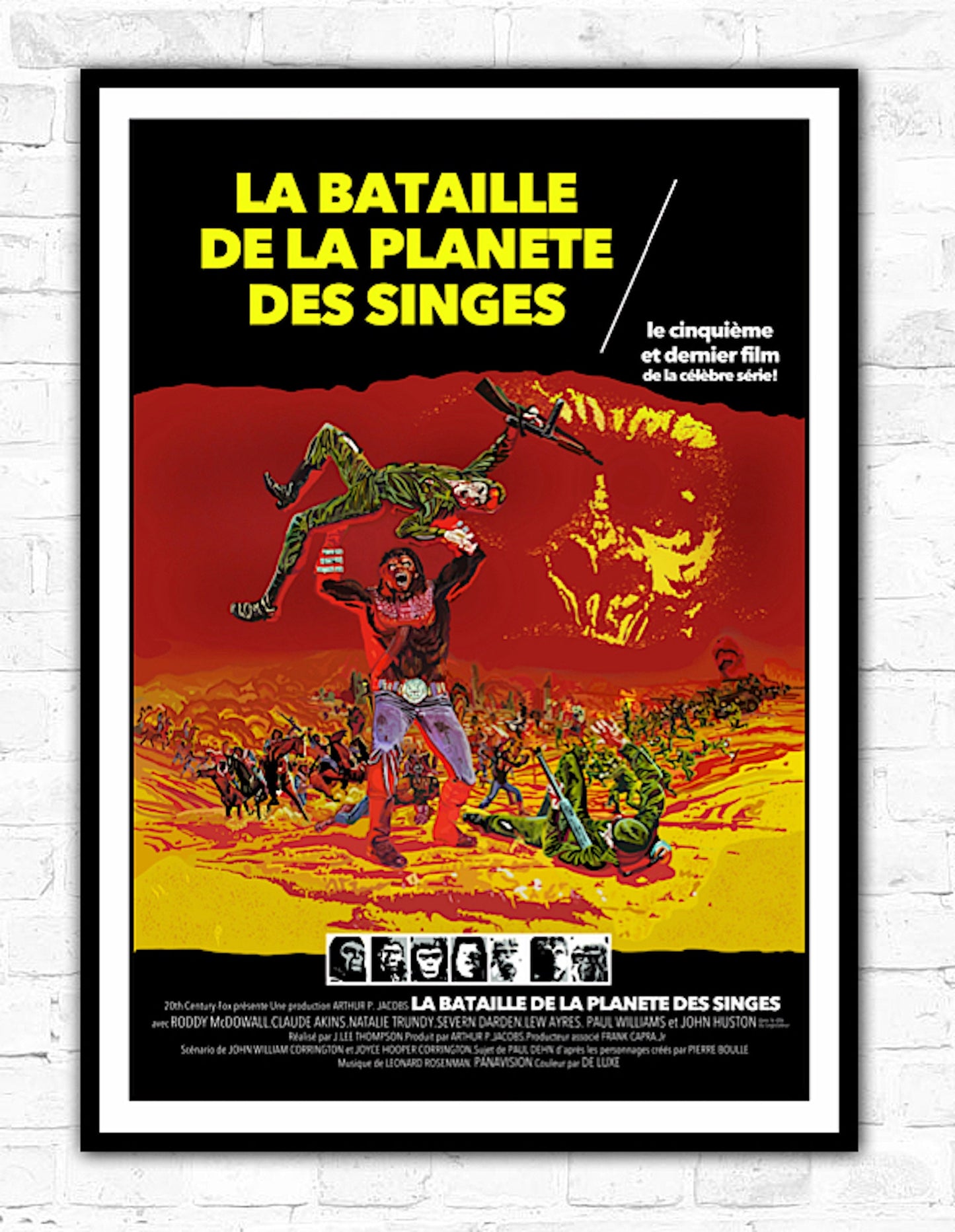 French Battle for the Planet of the Apes Poster,Planet of the Apes Poster, Planet of the Apes French Edition Poster Print