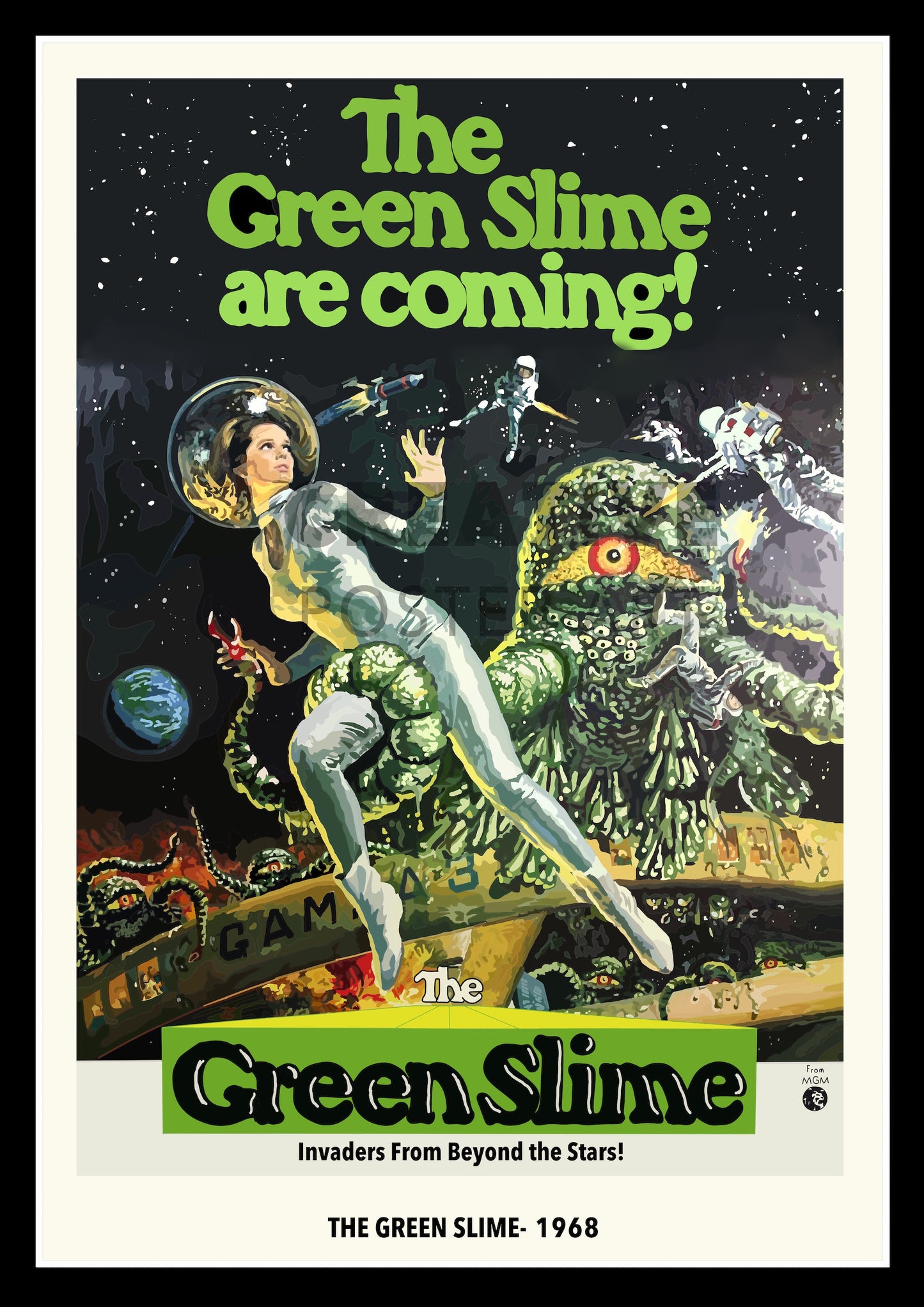 The Green Slime Poster, The Green Slime Movie Poster, The Green Slime Film Sci-Fi Print Poster