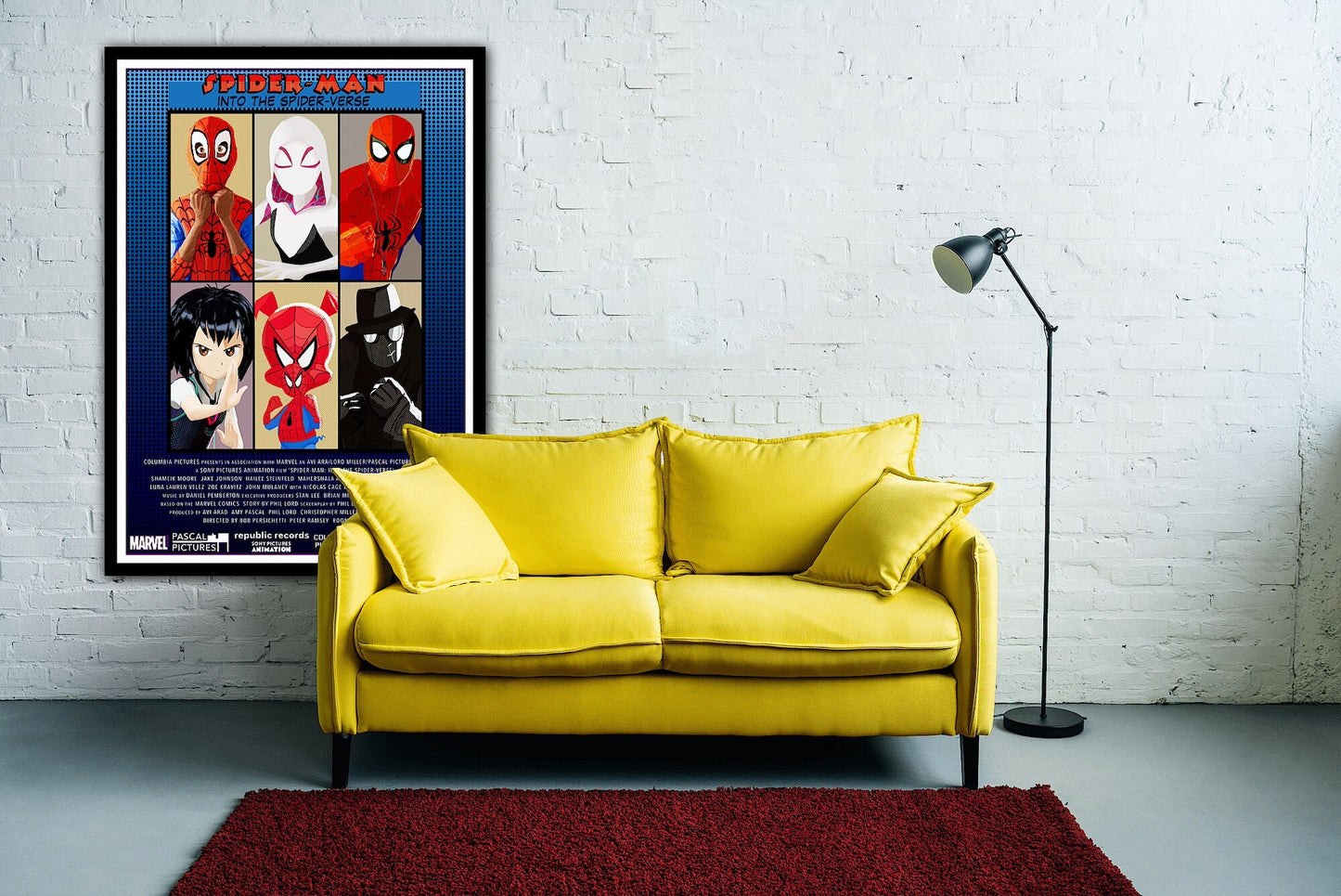 Marvel Spider-Man Poster, Into the Spider-Verse Film Poster, Home Decor, Wall Art, Movie Poster, Unique Hand Drawn Artwork