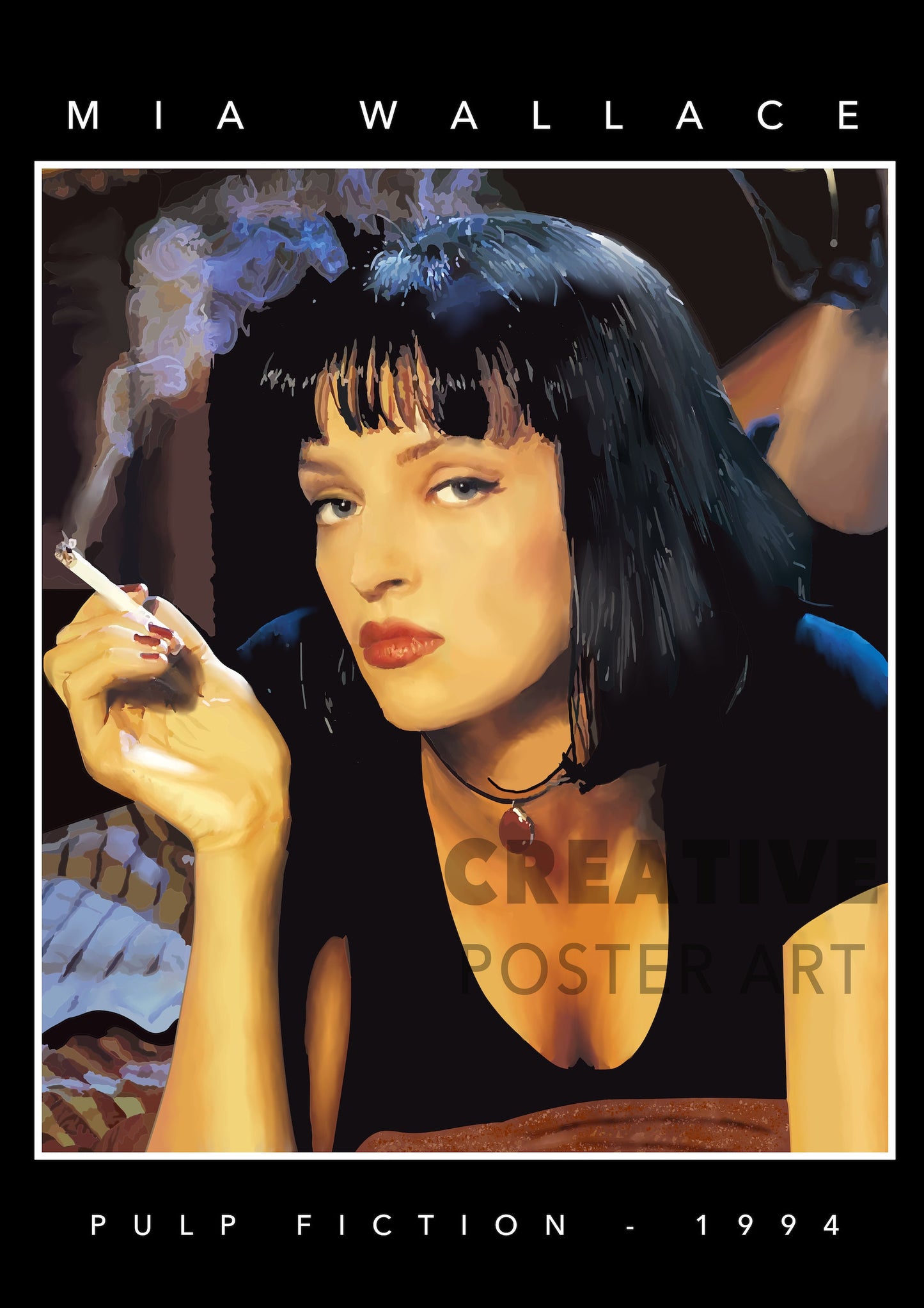 Mia Wallace Poster, Pulp Fiction Poster, Wall Art, Home Decor, Gift Idea, Mia Wallace Print, Pulp Fiction Print