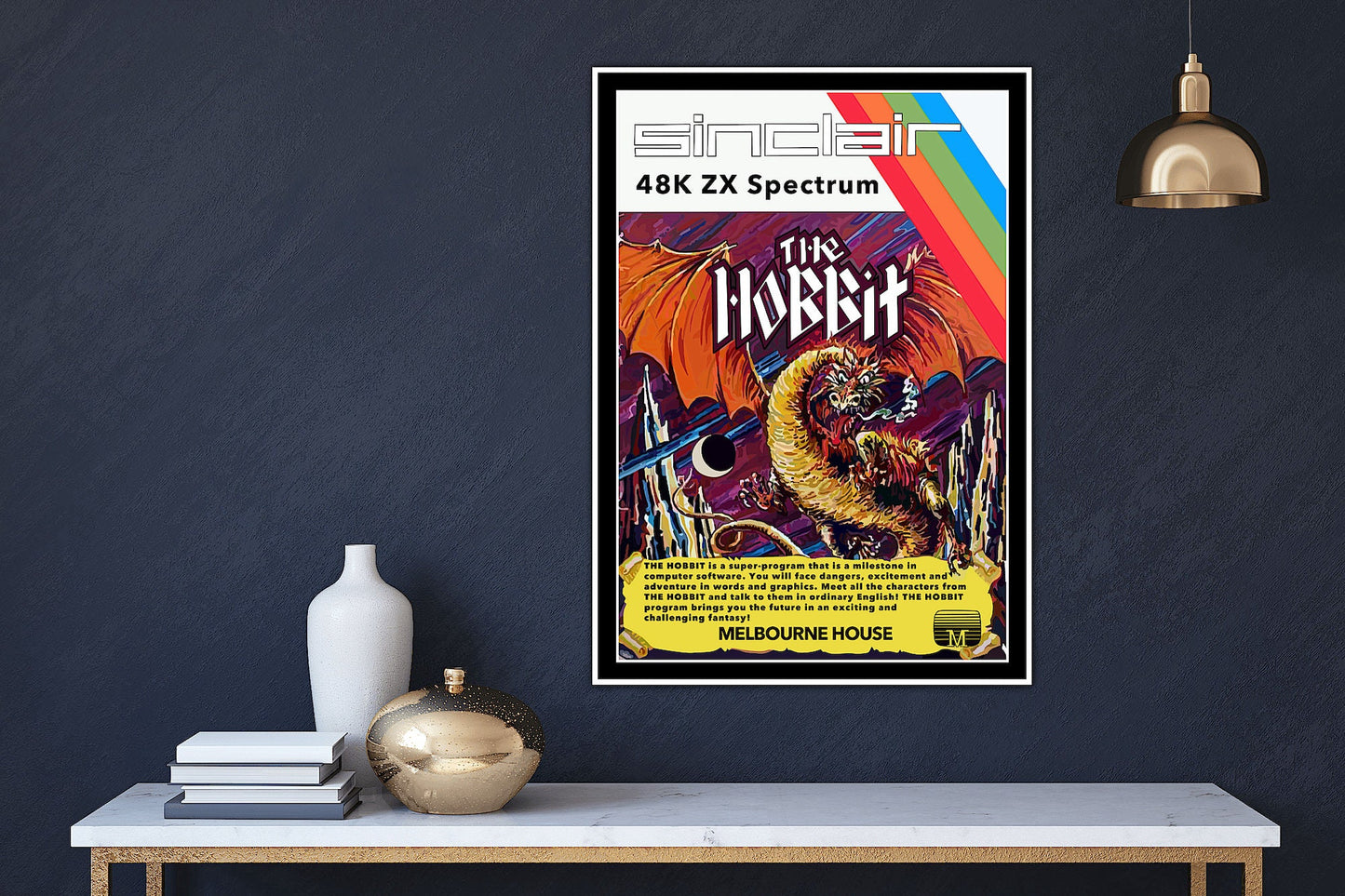 The Hobbit Poster, ZX Spectrum The Hobbit Wall Art, Gaming Poster, Retro Gaming Print, ZX Spectrum Poster