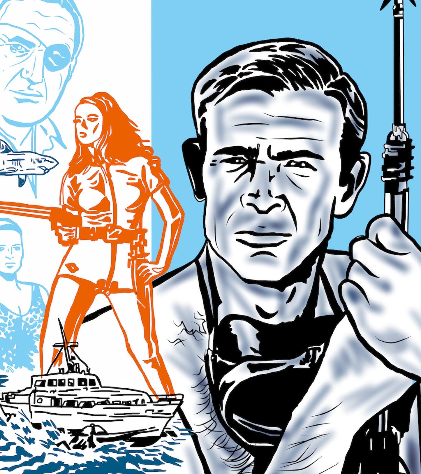 Thunderball Poster, James Bond Thunderball Poster, James Bond Art,Home Decor Wall Art, Film Movie Poster, Hand Drawn Digital Artwork