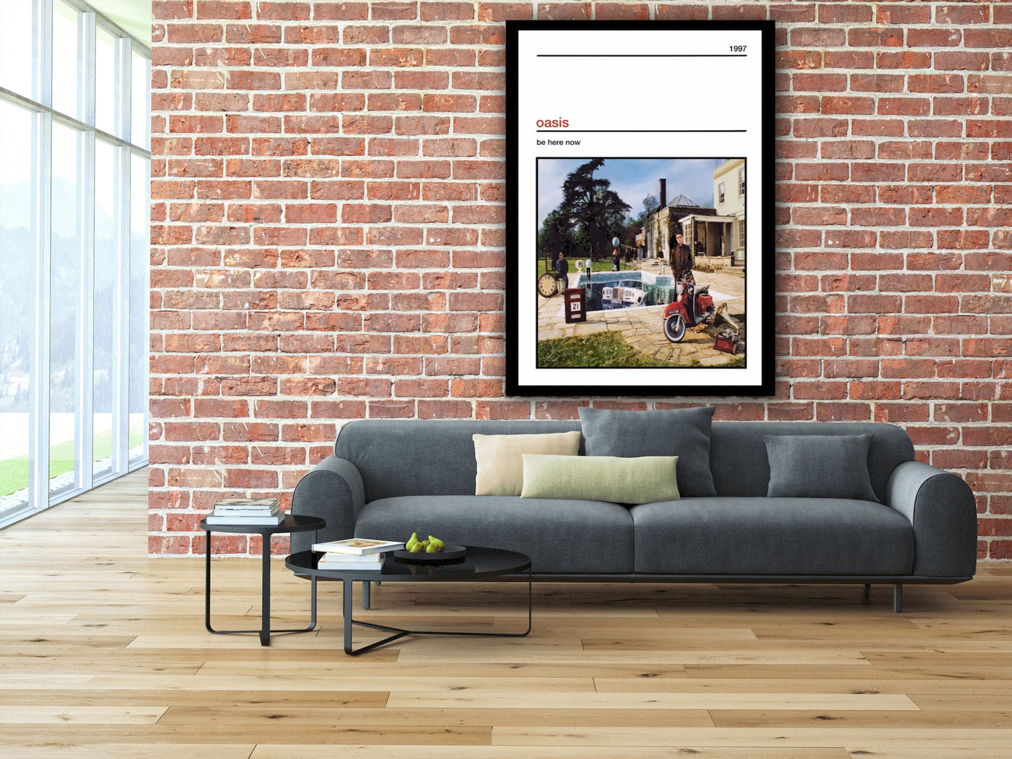 Be Here Now Poster, Oasis Poster Print, Oasis Wall Art, Home Decor, Oasis Fan Art, Oasis Be Here Now Poster Art