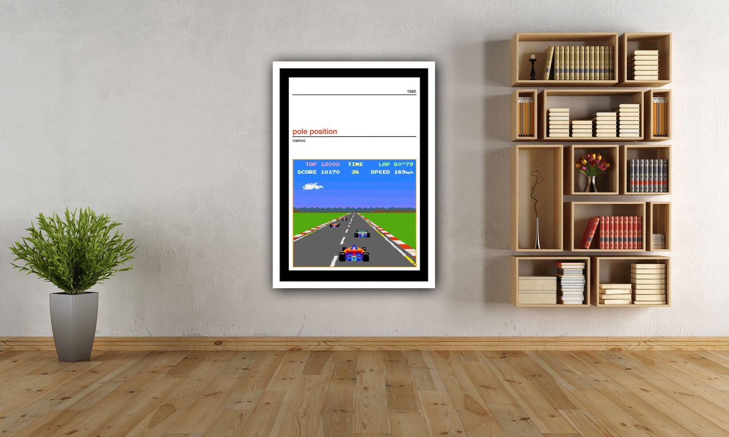 Pole Position Poster Print | Atari Wall Art, Home Decor, Gift Idea, Retro Gaming Print, Pole Position Poster, Sizes A0/A1/A2/A3/A4