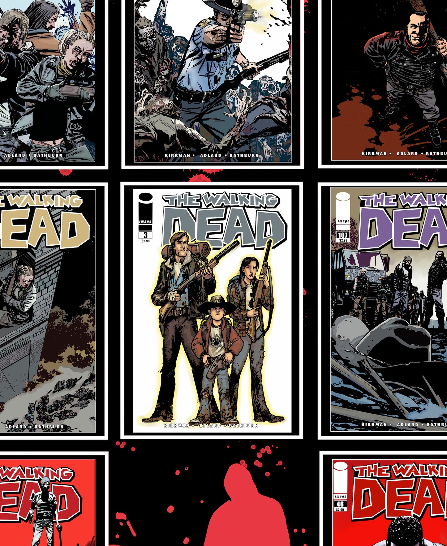 Walking Dead Poster, The Walking Dead Wall Art, Walking Dead Comic Art, Walking Dead Print, Walking Dead Graphic Poster