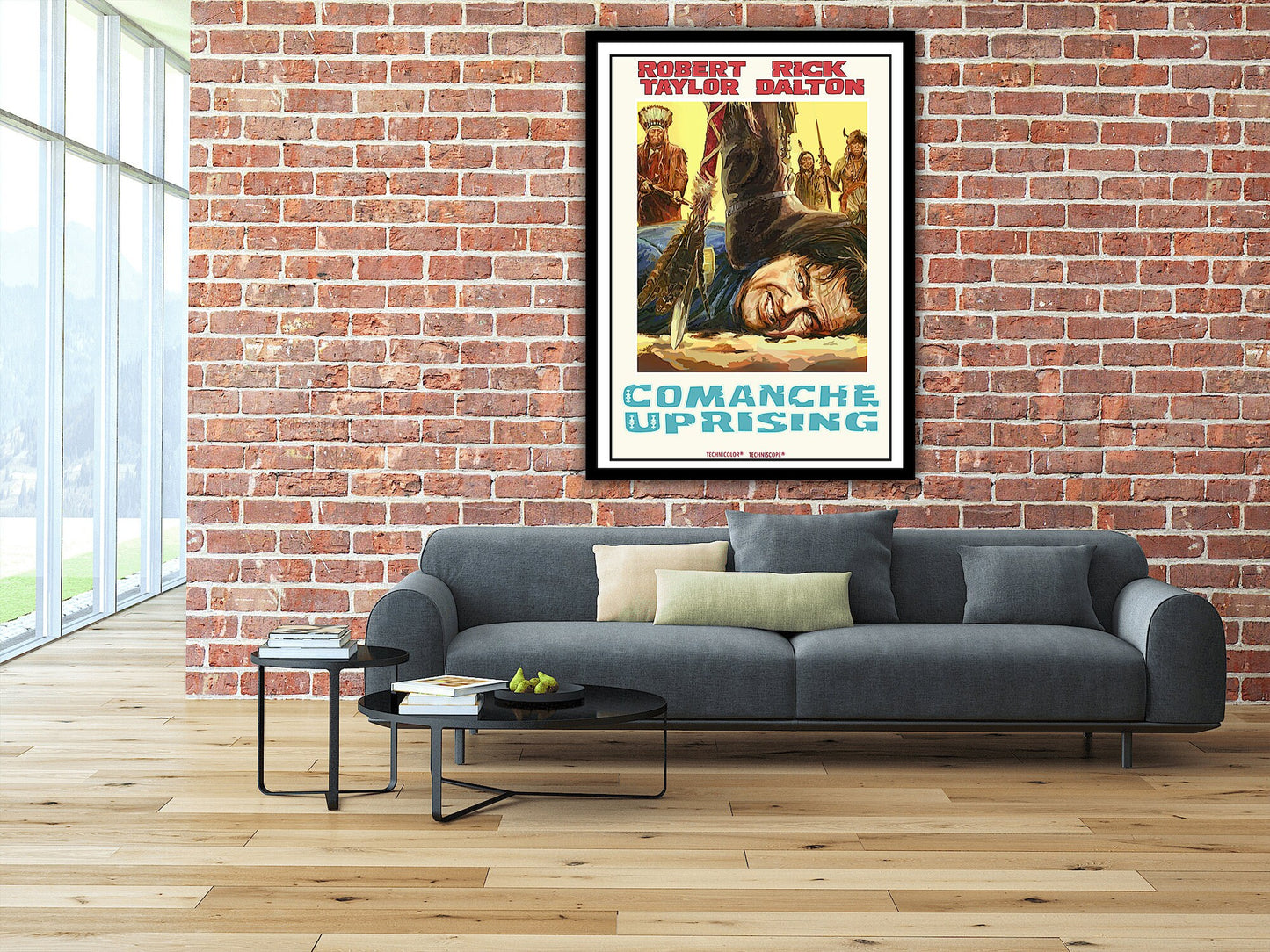 Comanche Uprising Poster, Rick Dalton Poster, Rick Dalton Art,Rick Dalton Movie Print,Dalton Movie Poster, Once Upon A Time In Hollywood Art