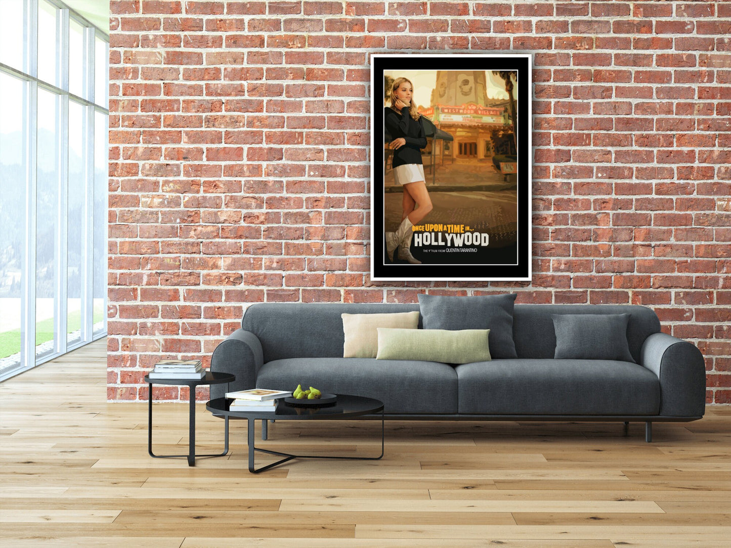 Once Upon A Time in Hollywood Poster, Once Upon A Time in Hollywood Movie Poster,Home Decor Wall Art, Film Movie, Hand Drawn Digital Artwork