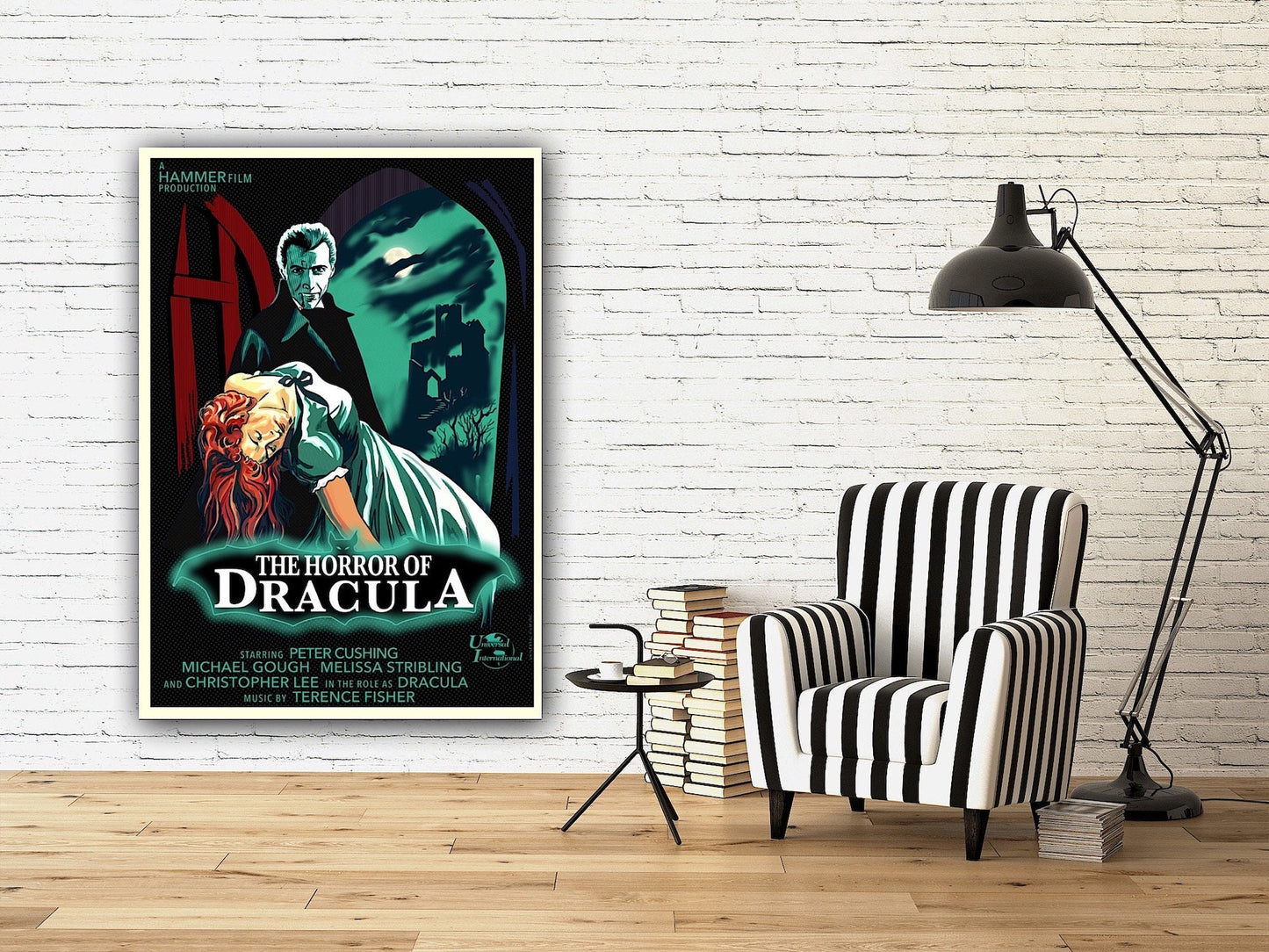 Dracula Poster, Horror of Dracula Movie Poster,Home Decor Wall Art, Film Movie Poster, Hand Drawn Digital Artwork