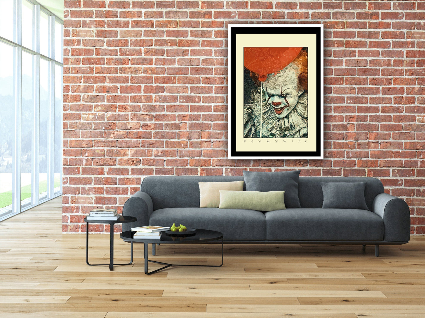 IT Poster, IT Movie Poster,Home Decor Wall Art, Film Movie Poster, Hand Drawn Digital Artwork, Pennywise Poster