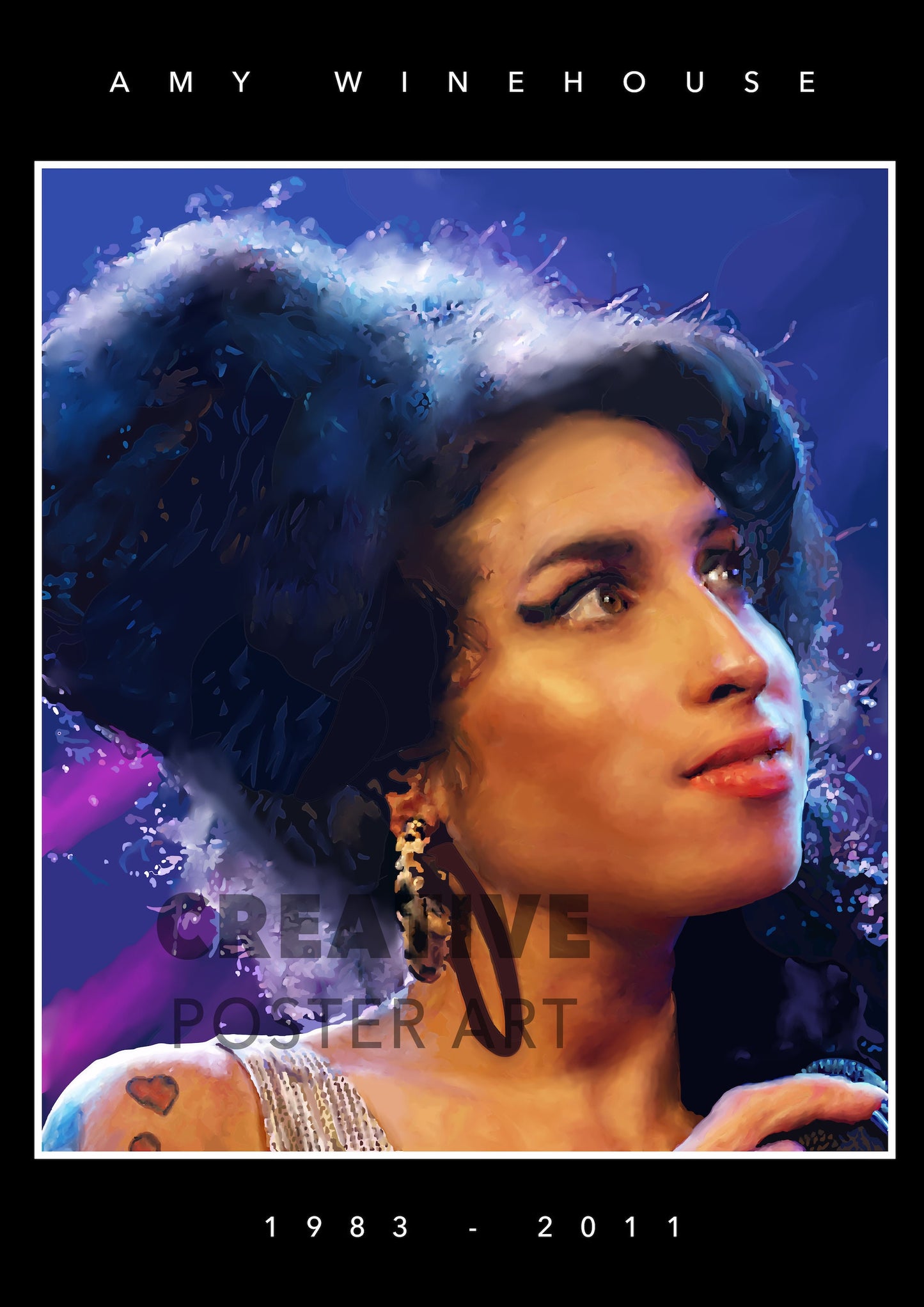 Amy Winehouse Poster Print | Amy Winehouse Wall Art, Home Decor, Gift Idea, Amy Winehouse Print, Amy Winehouse Poster, Sizes A0/A1/A2/A3/A4